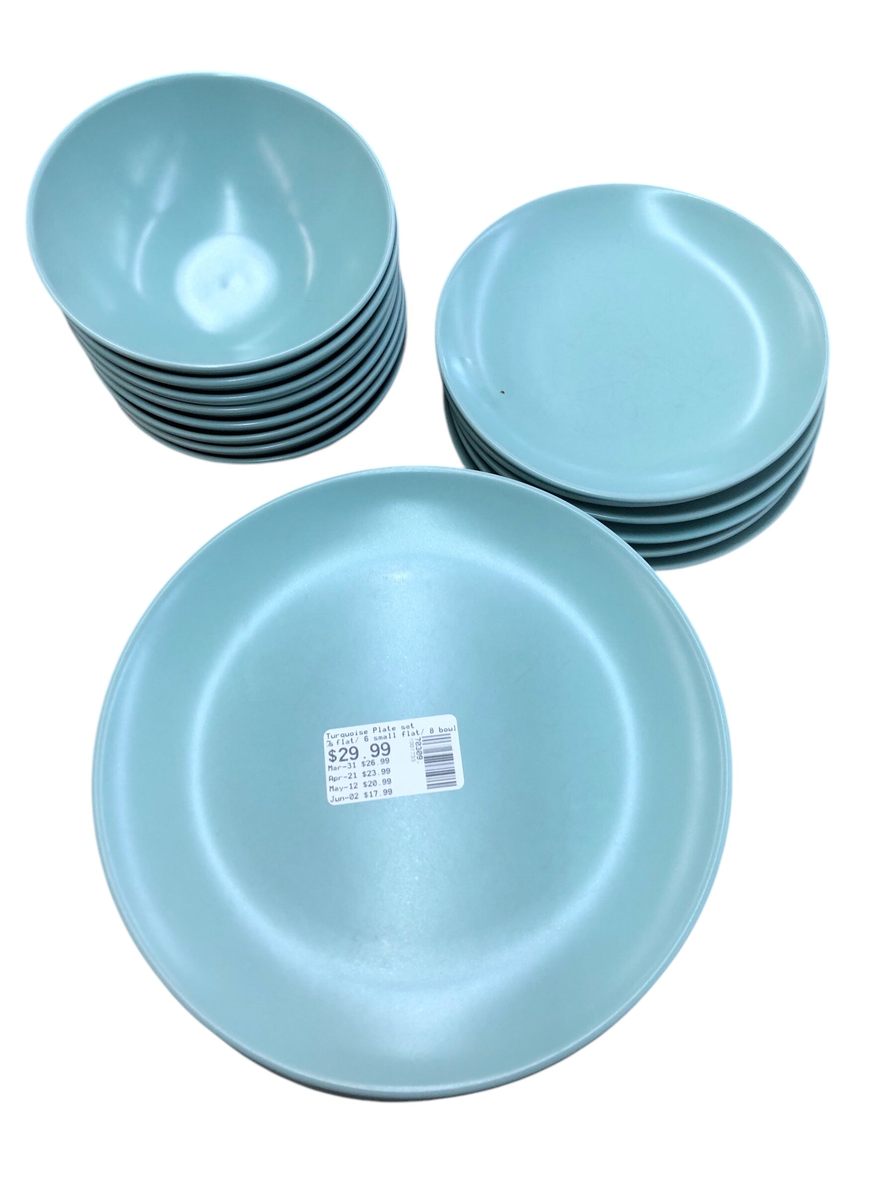 Turquoise Plate set