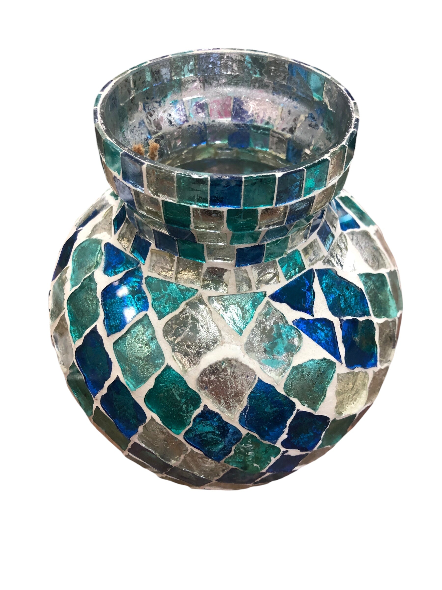 Blue/Green Mosaic Vase