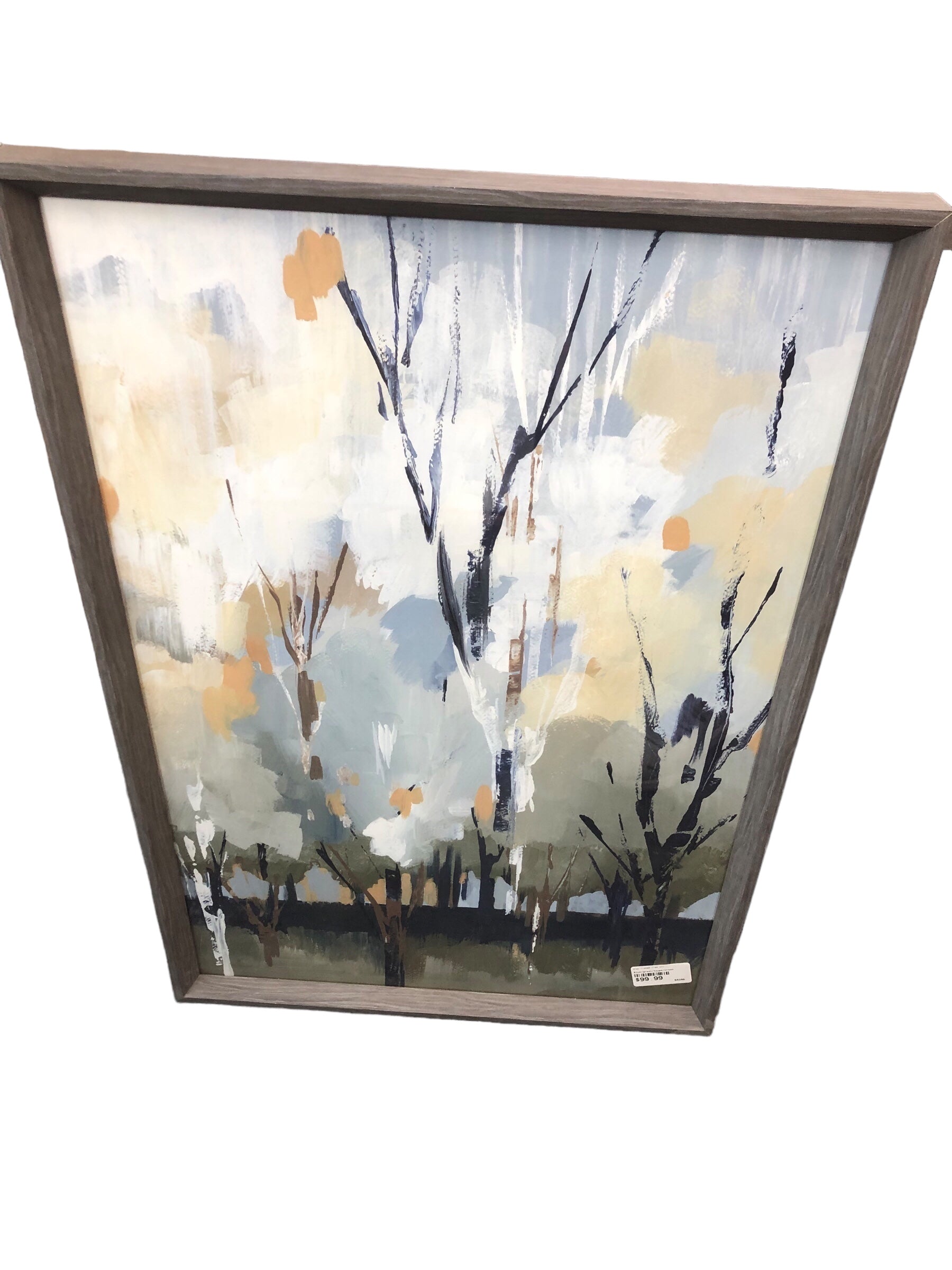 Grey framed tree art