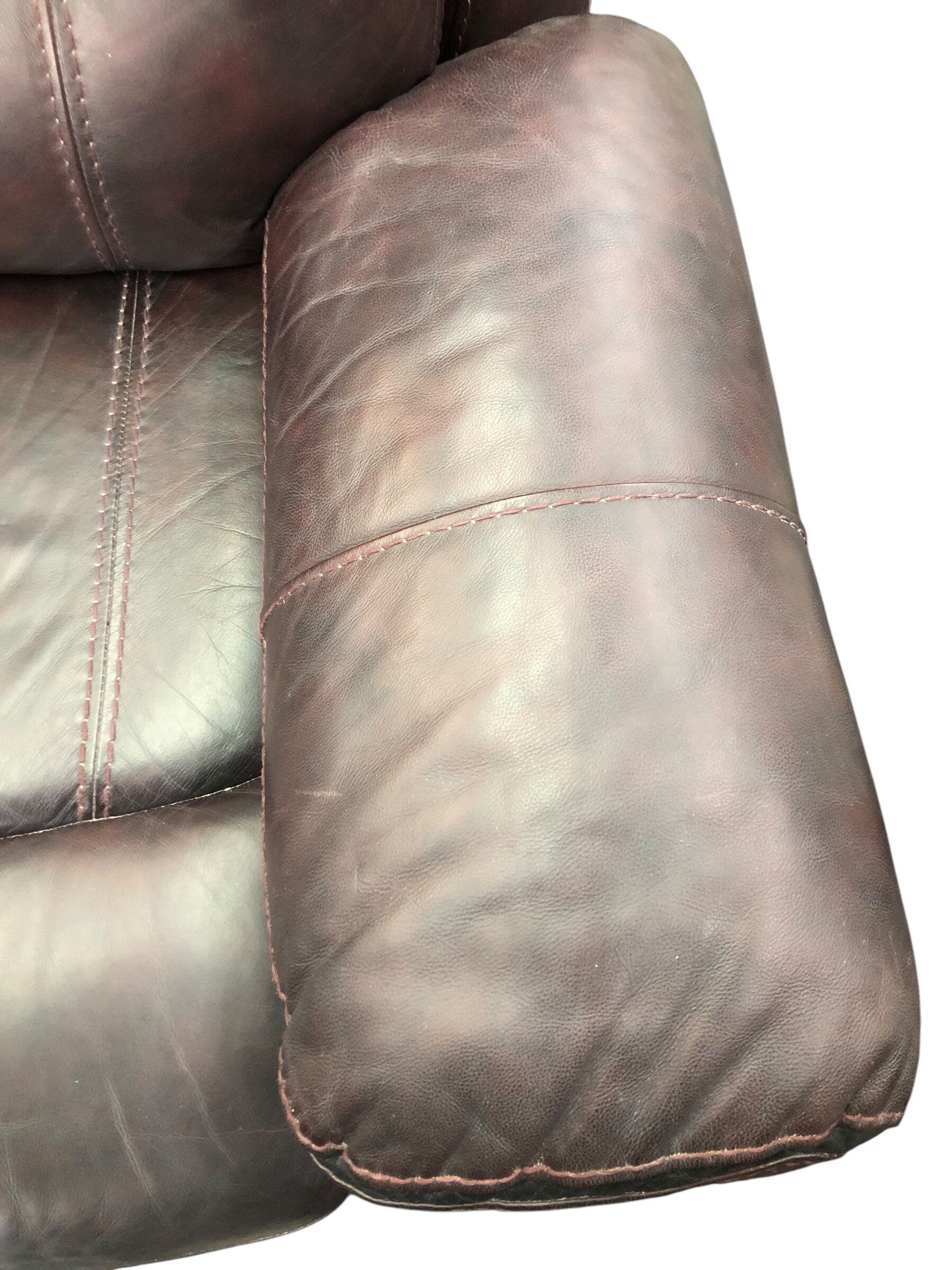 Faux leather recliner sofa