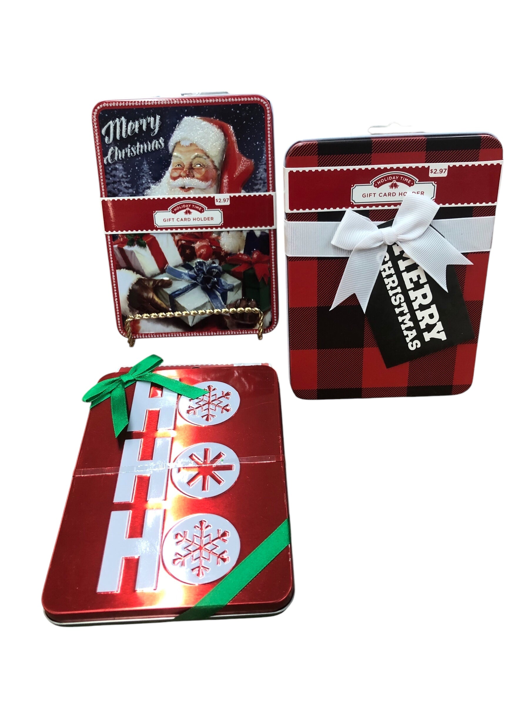 Christmas Tin Gift Holder set/3