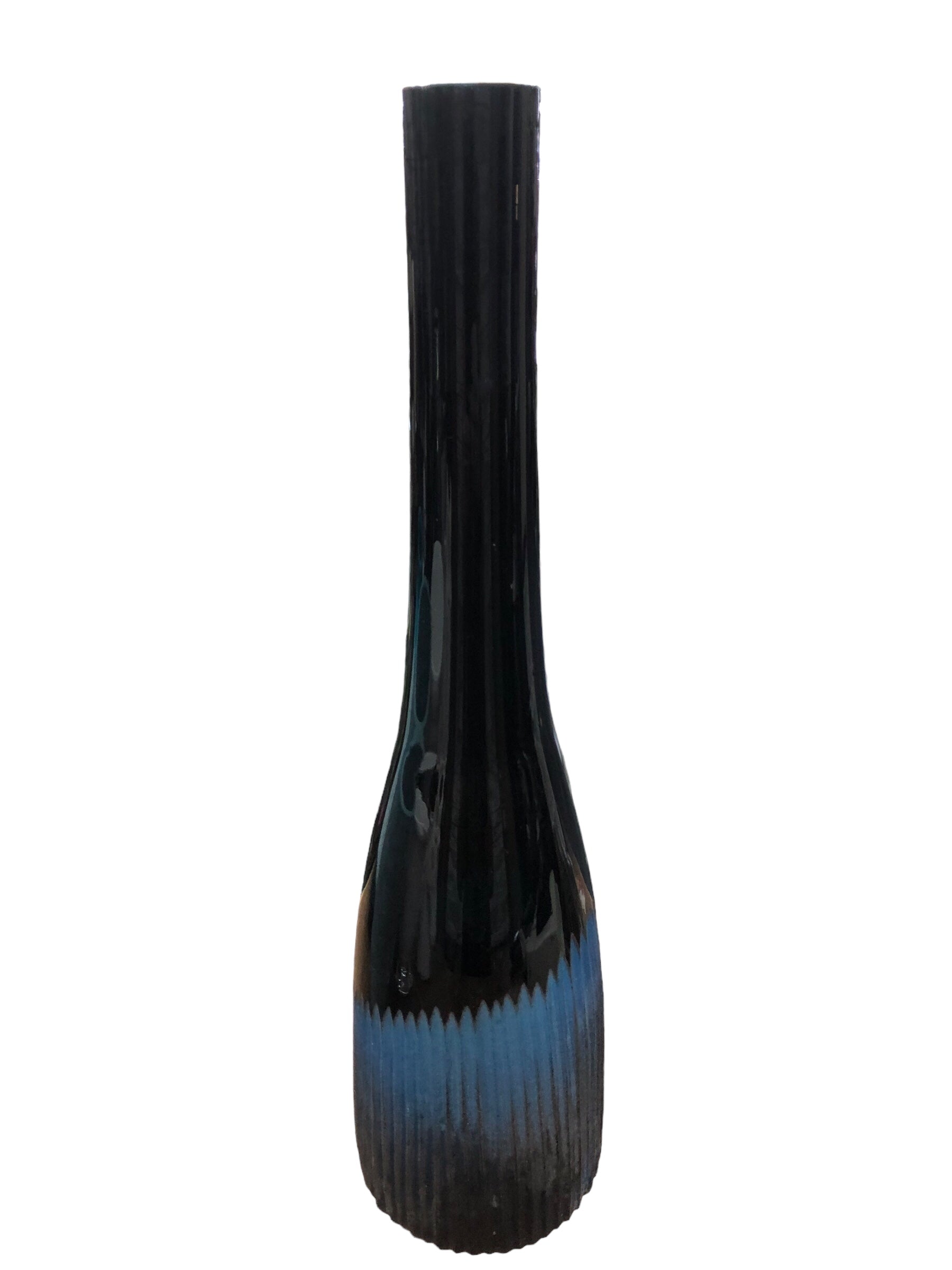 Black and Blue Slim Vase