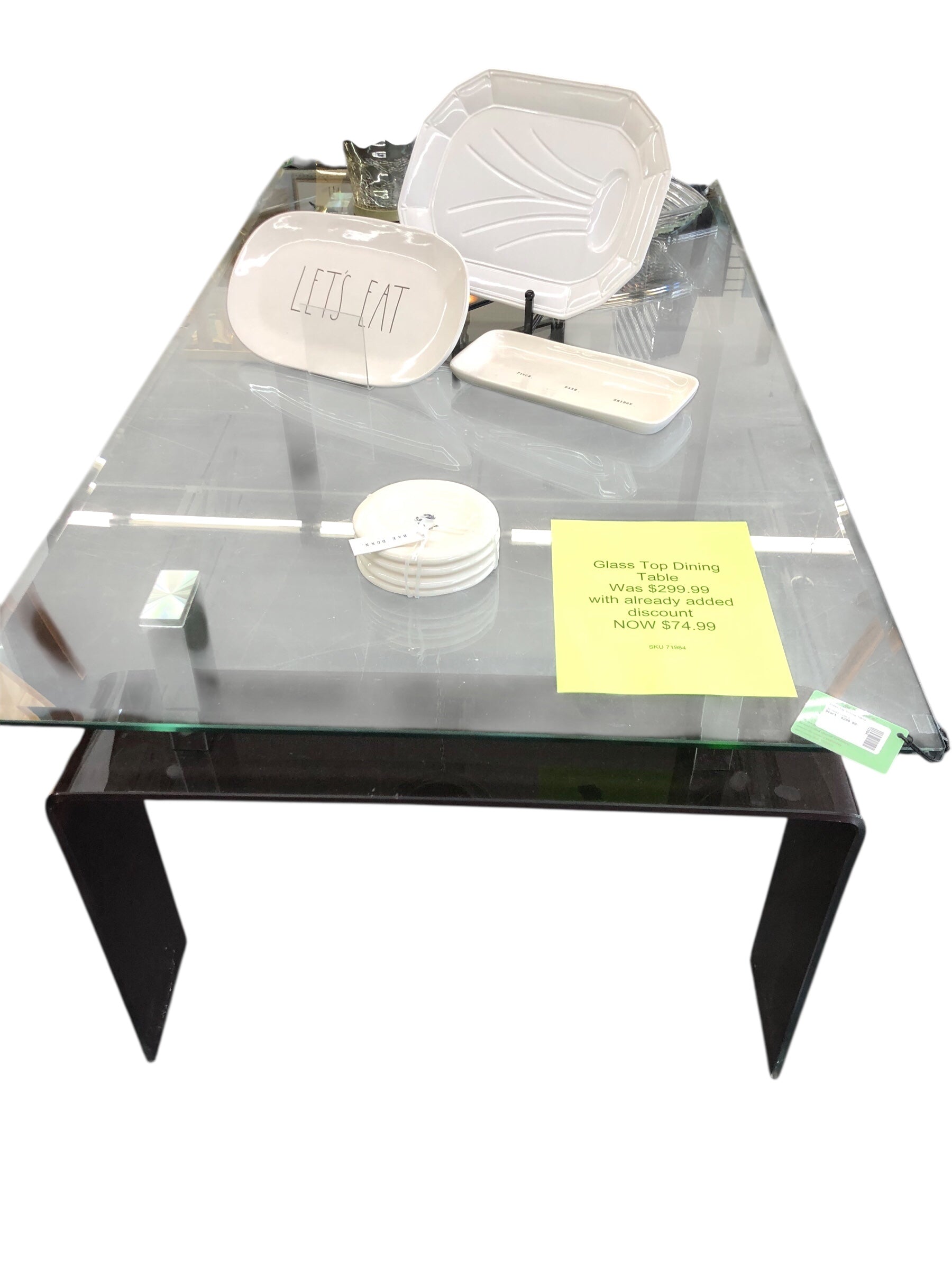 Glass Top Dining Table
