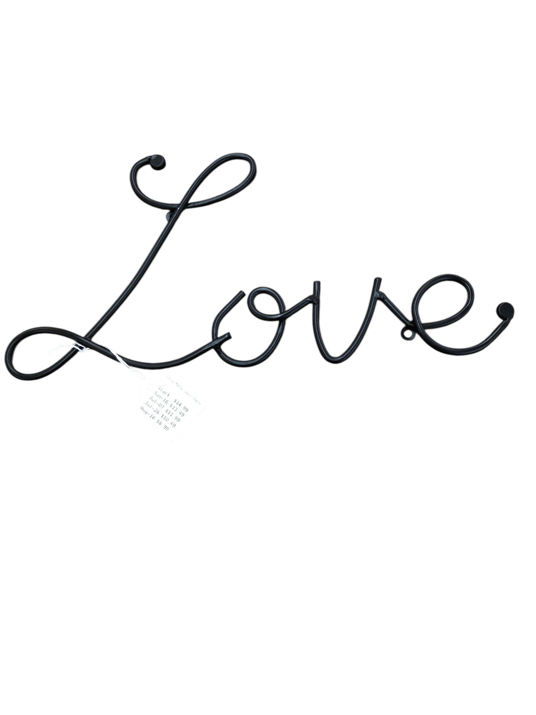 Love Metal Wall Decor