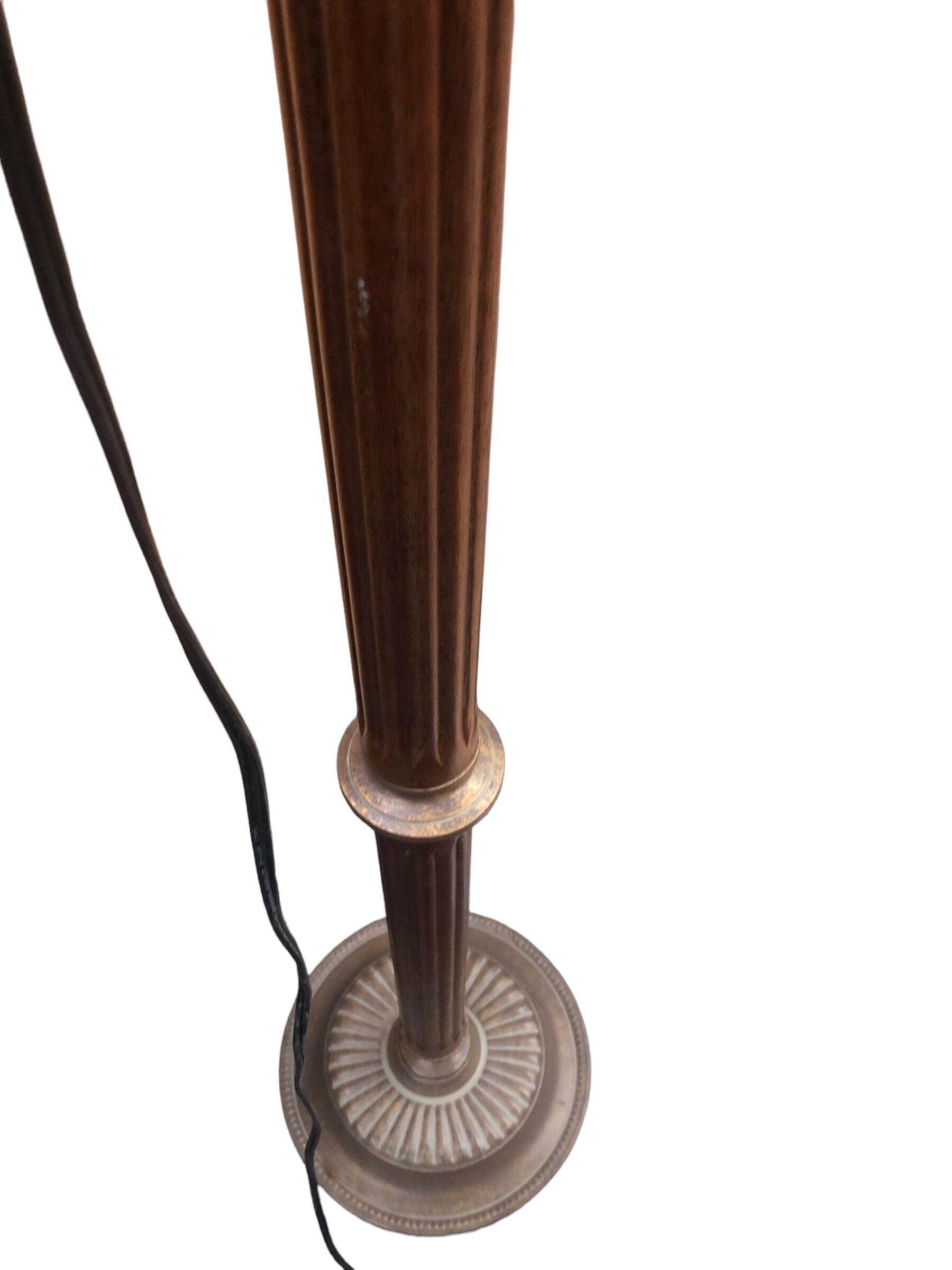 Floor lamp (Wood base/ marble top)