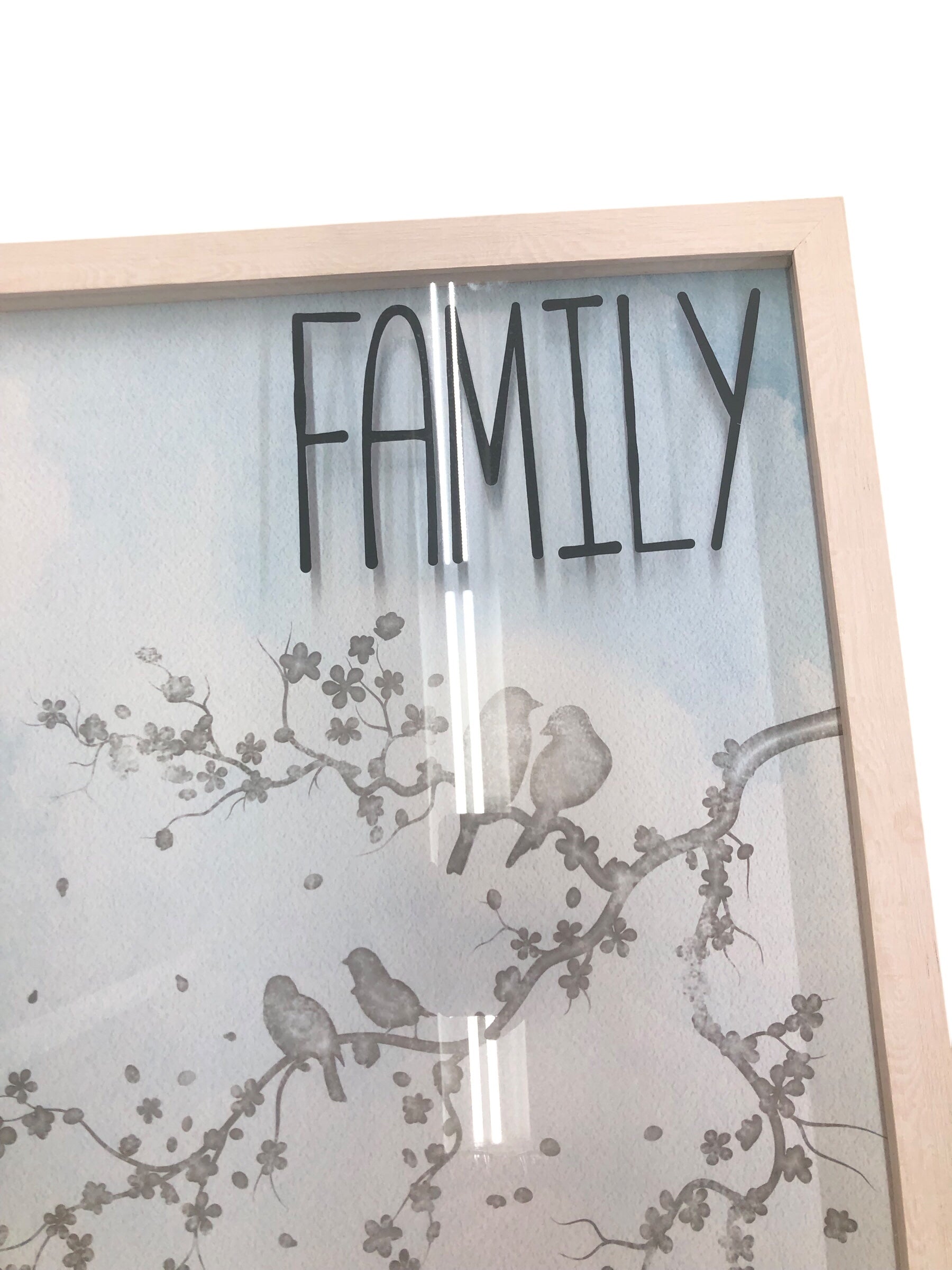 Family framed/ glass art