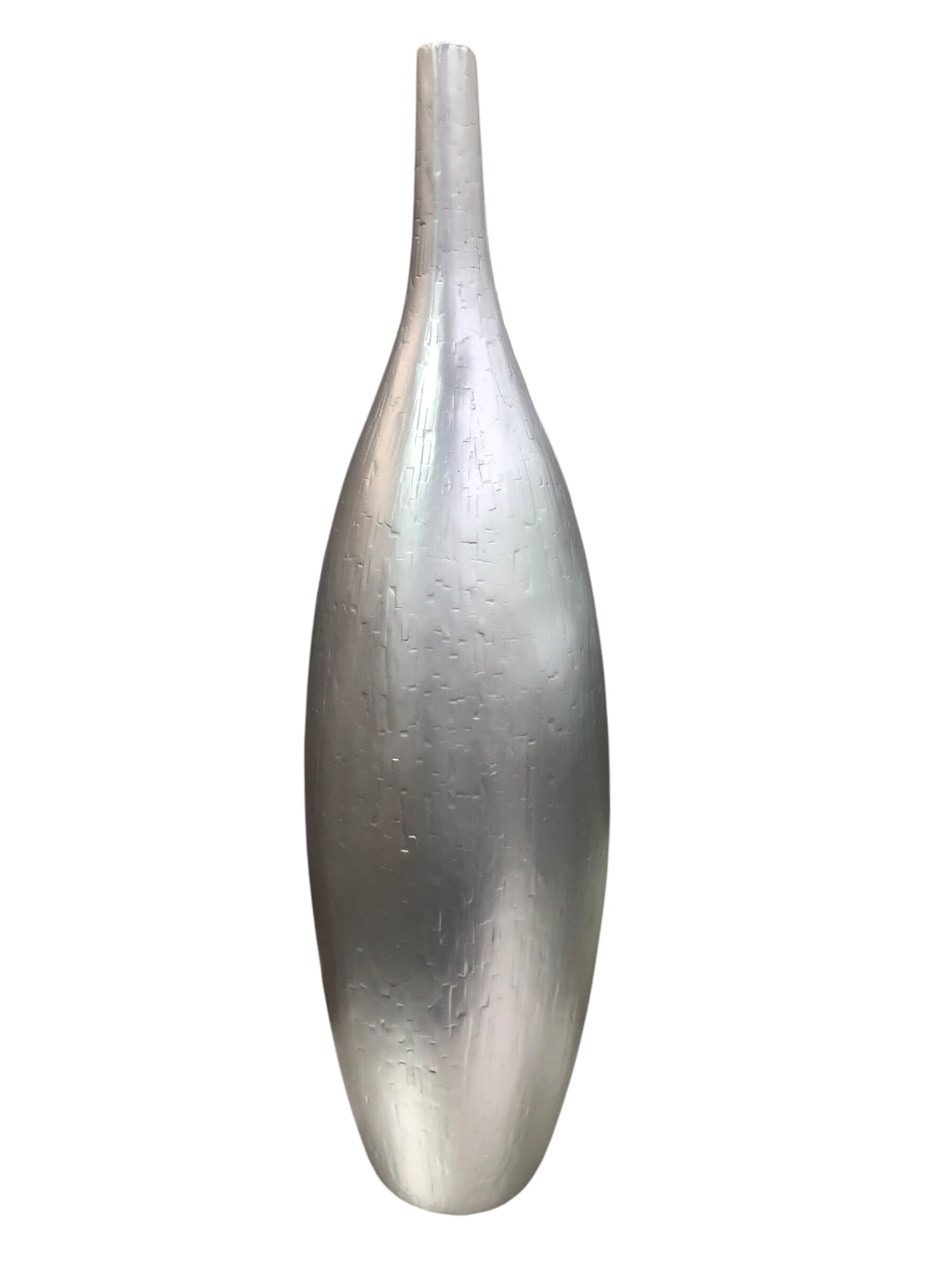 Silver floor vase