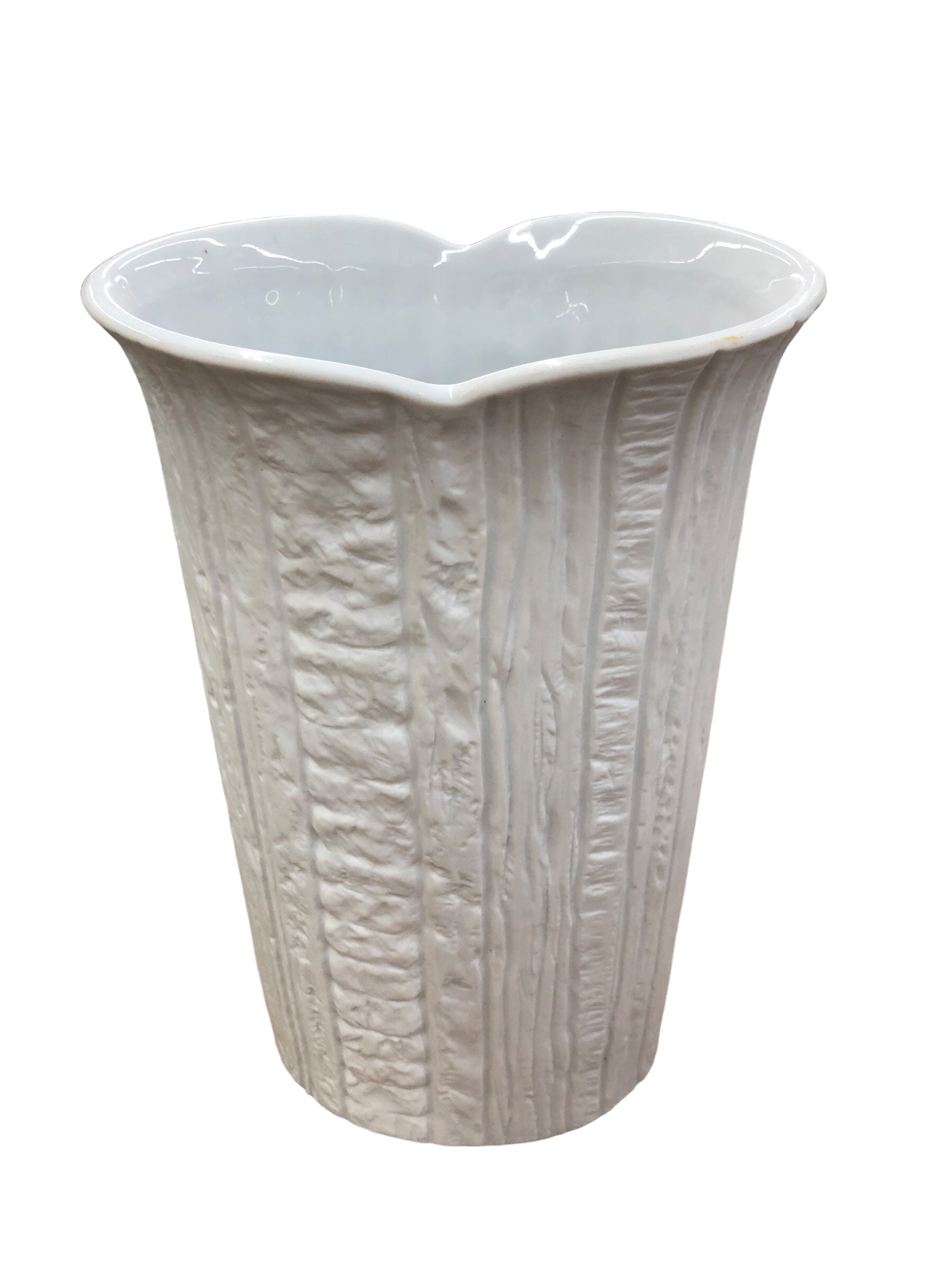 White Ceramic textured Vase
