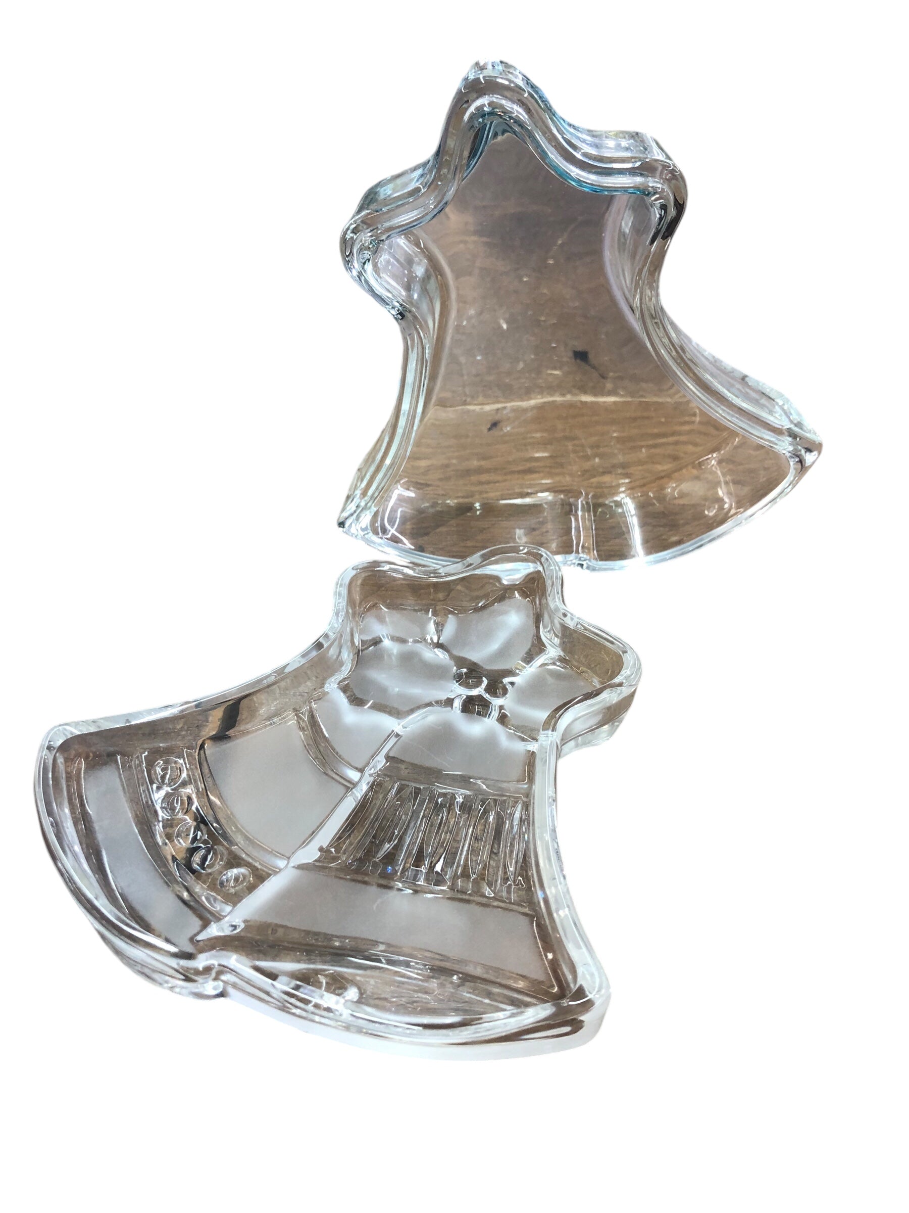 Cathedral Bells Glass Candy Dishes 2pc