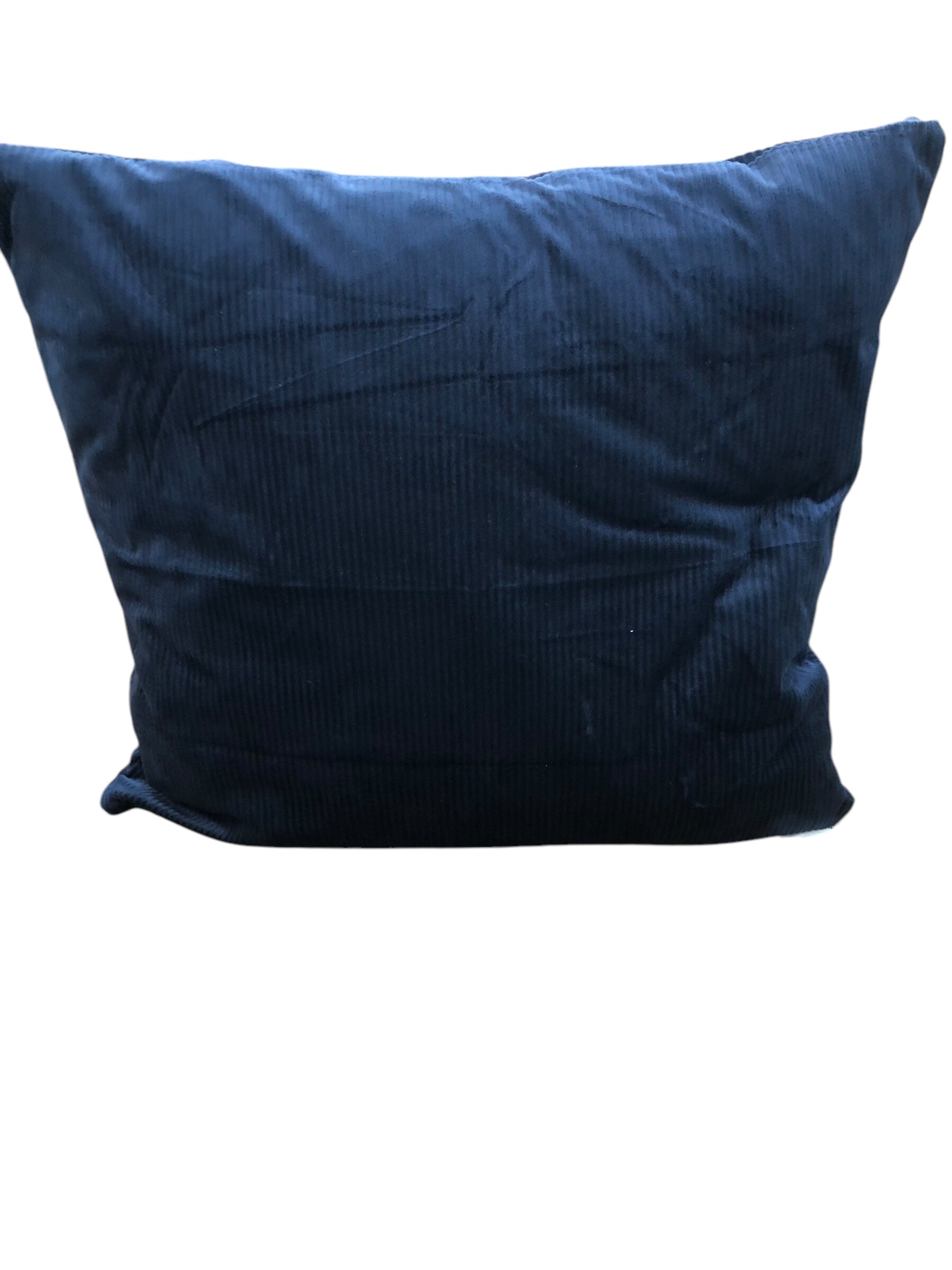 Navy textured accent pillow