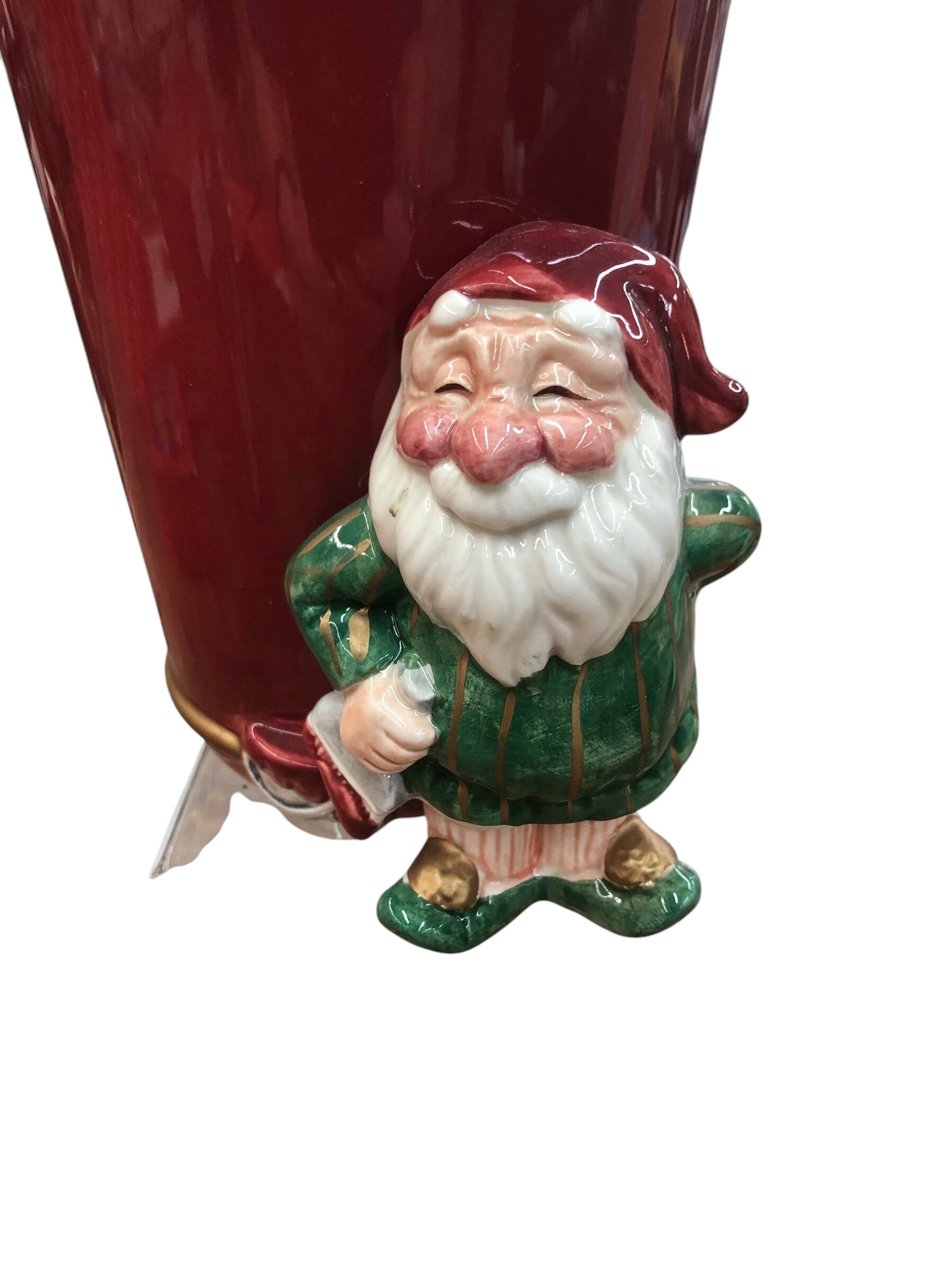 Fitz & Floyd Christmas Santa Vase