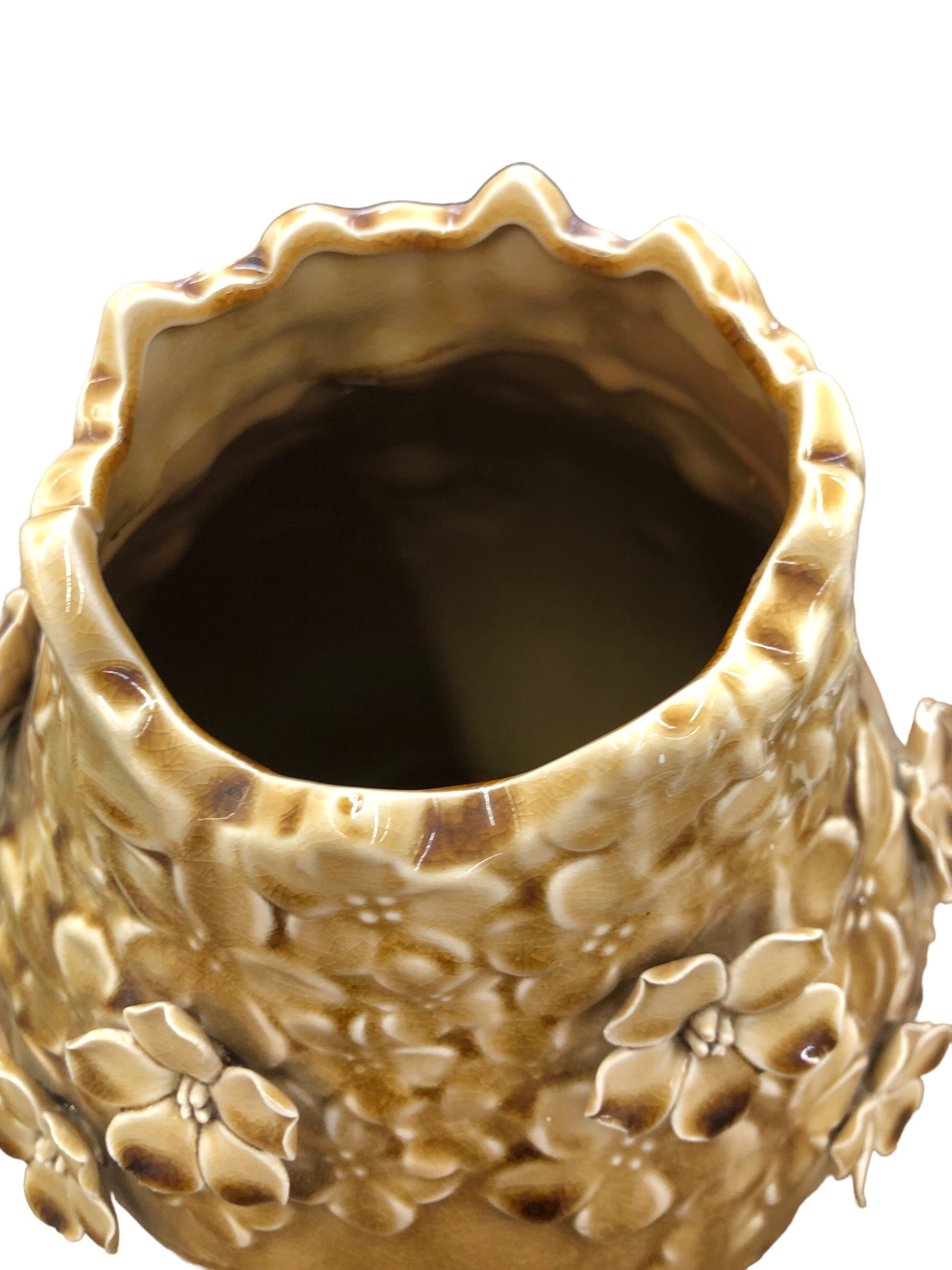 Golden Beige Ceramic flower Vase