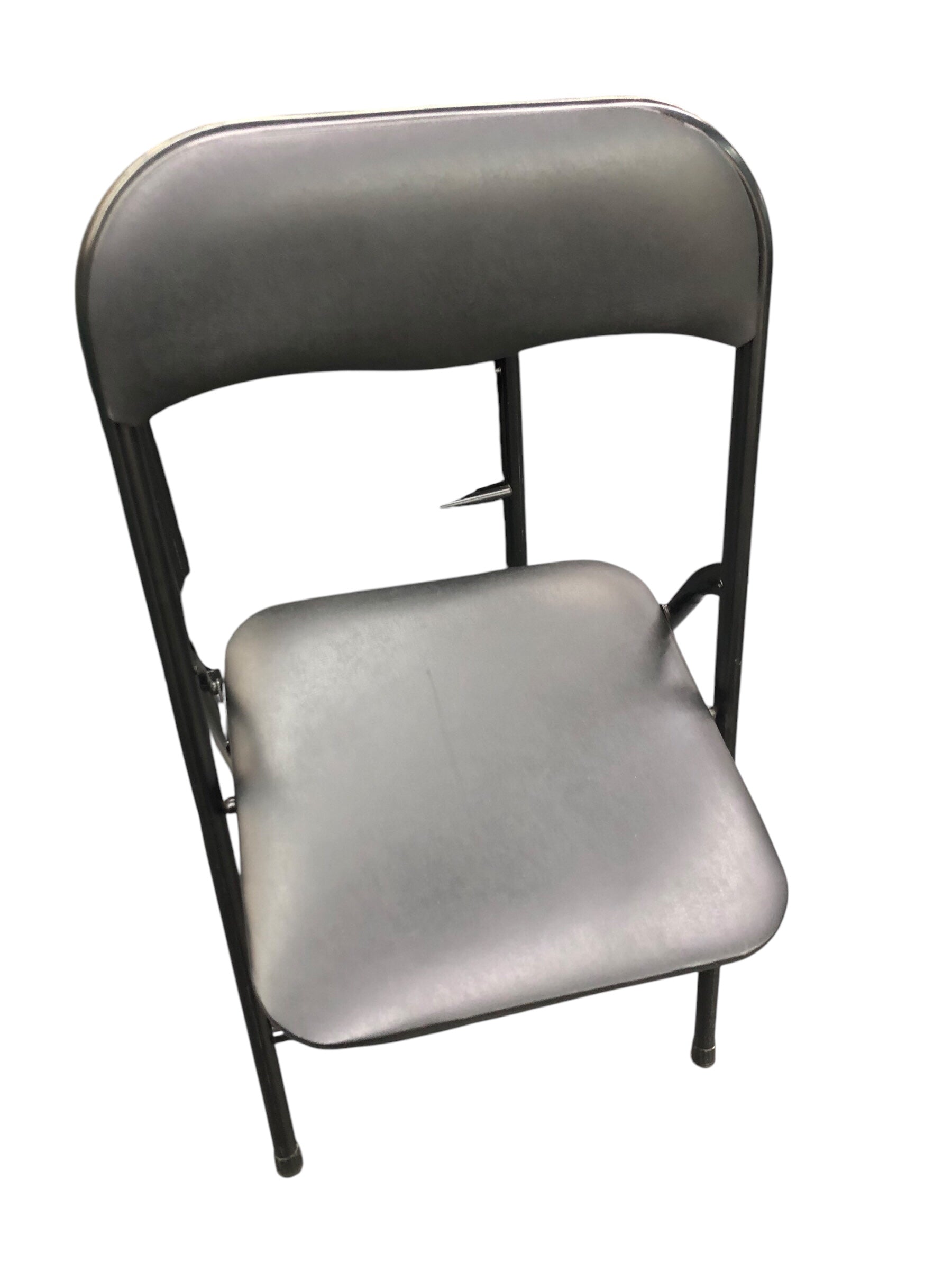 Black folding chair