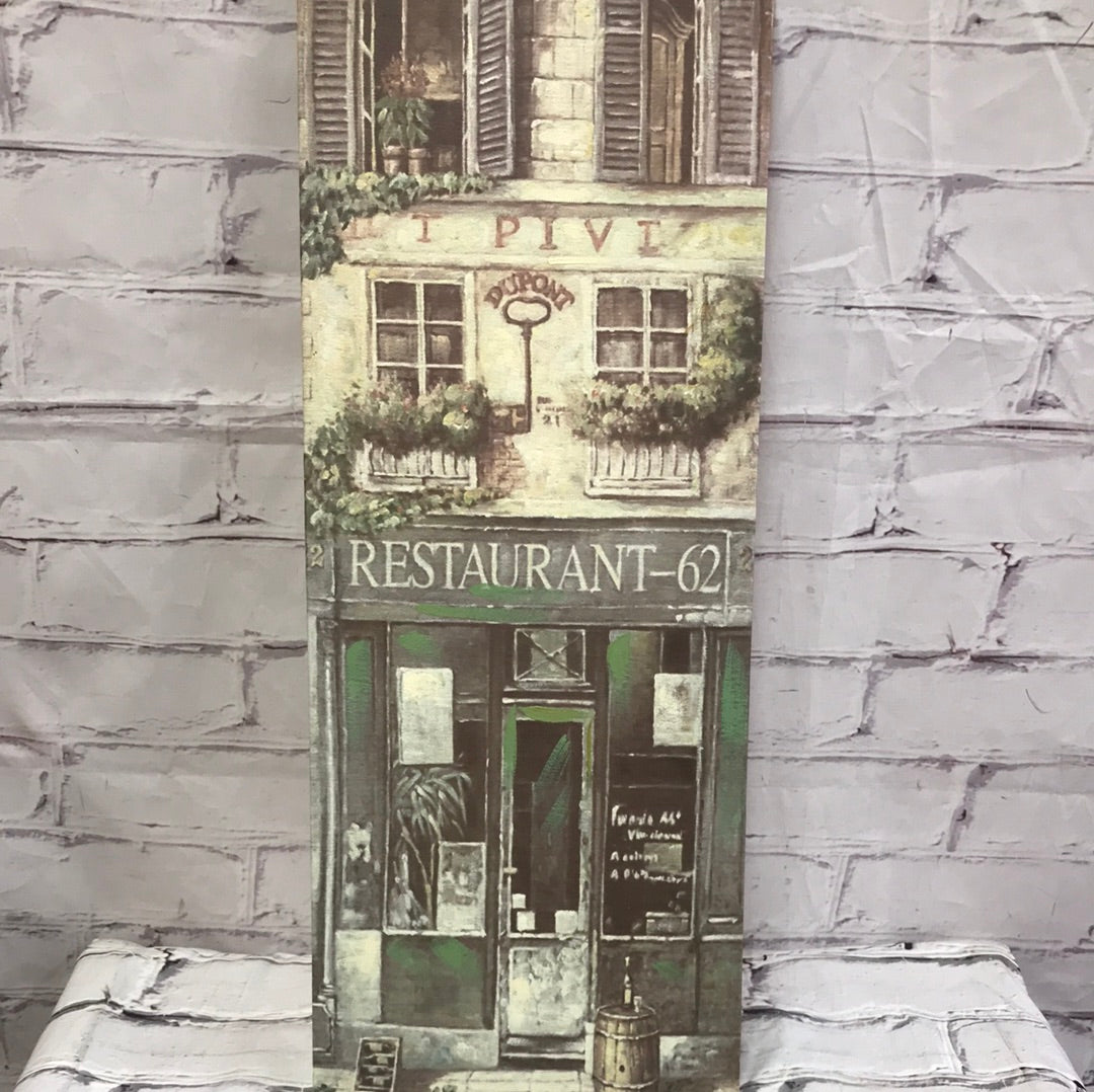 Tall Restaurant Canvas Picture