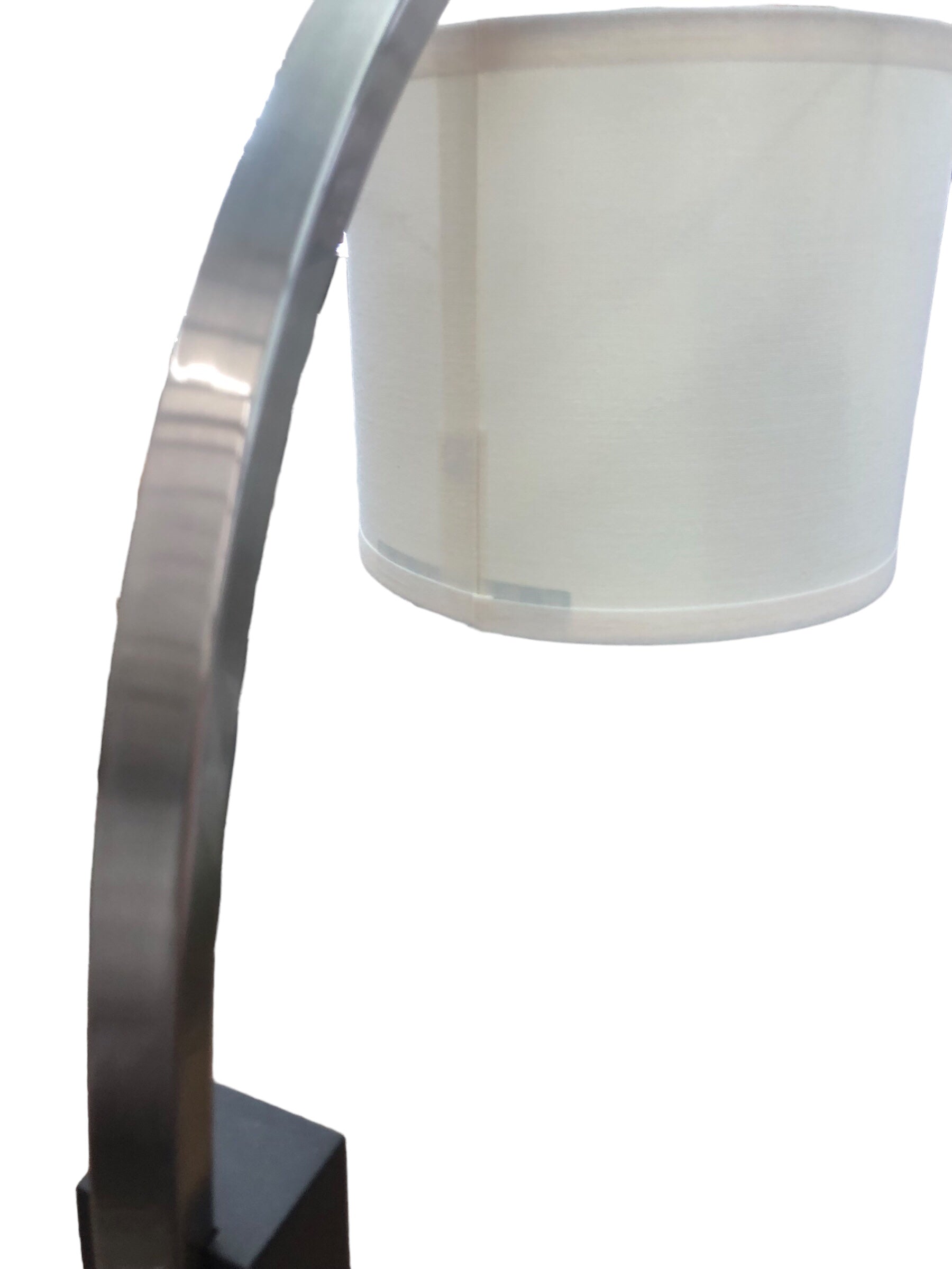 Table lamp with hanging over shade