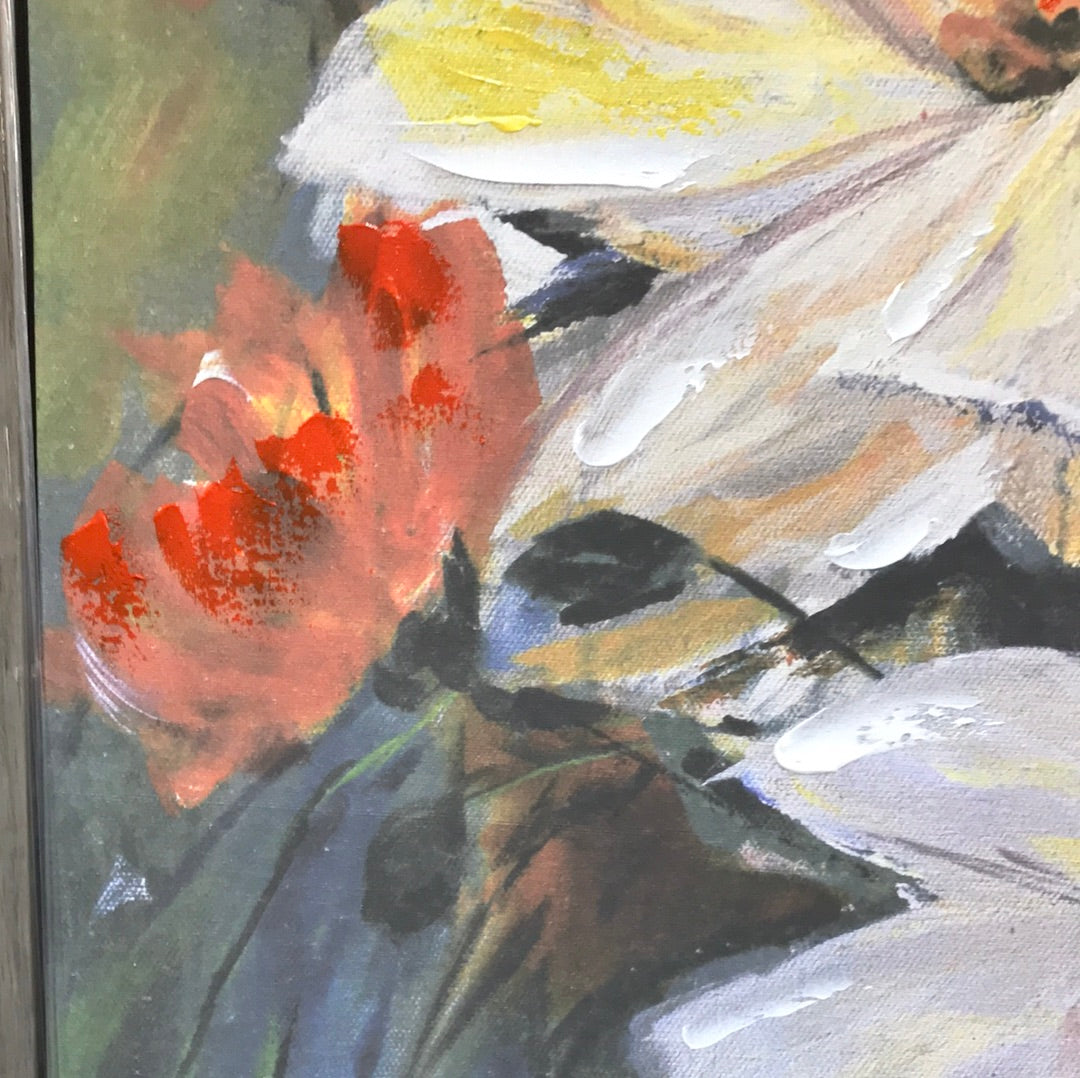 Flowers on canvas