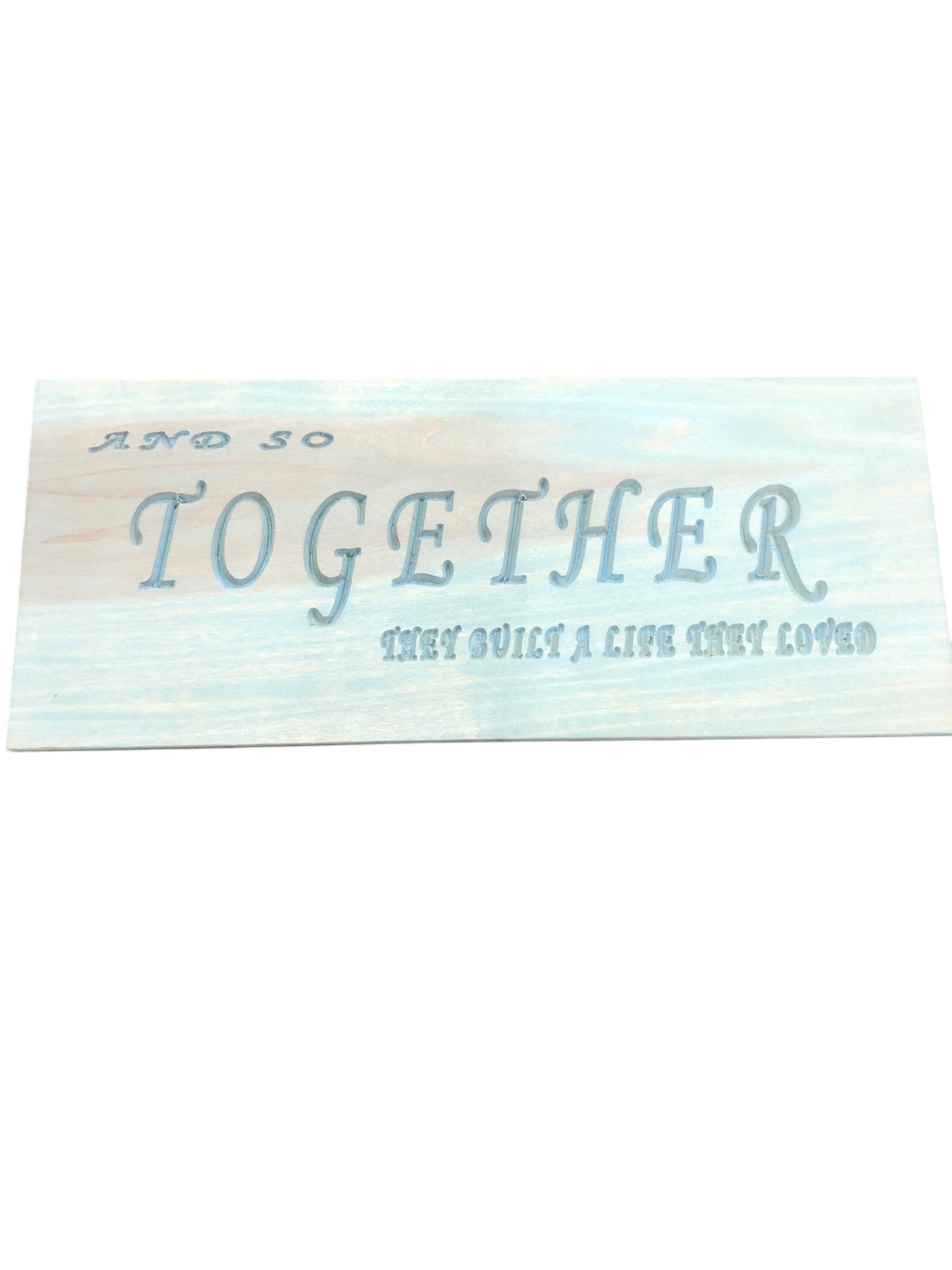 And so together sign