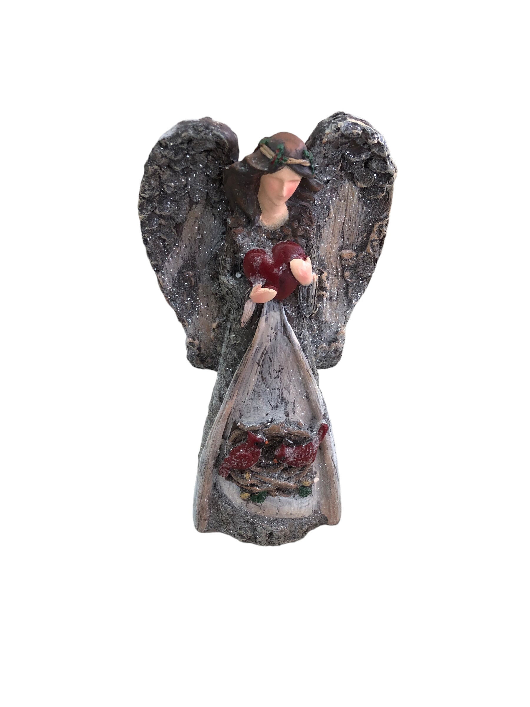 Angel with cardinals