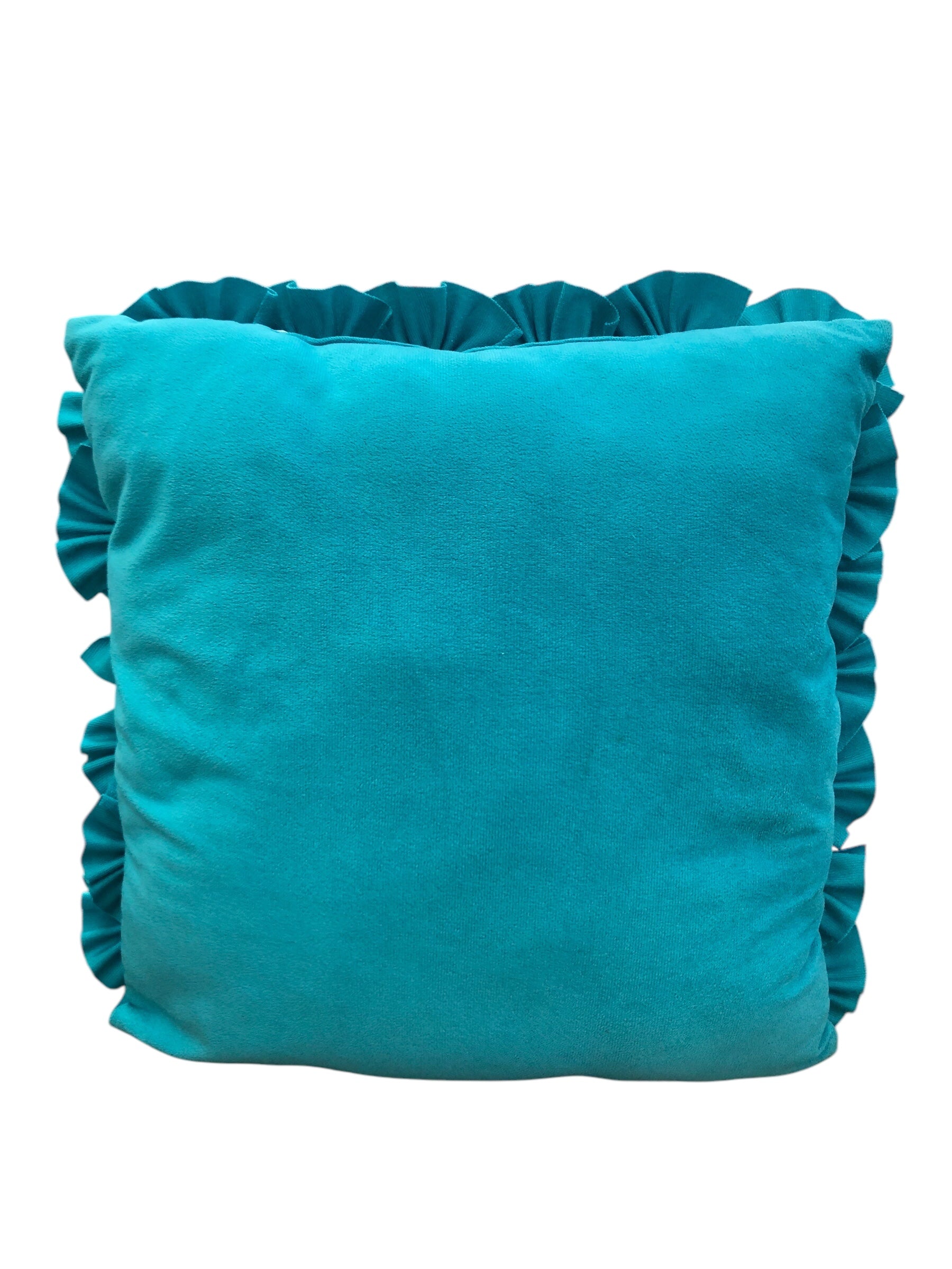 Aqua Ruffled Pillow