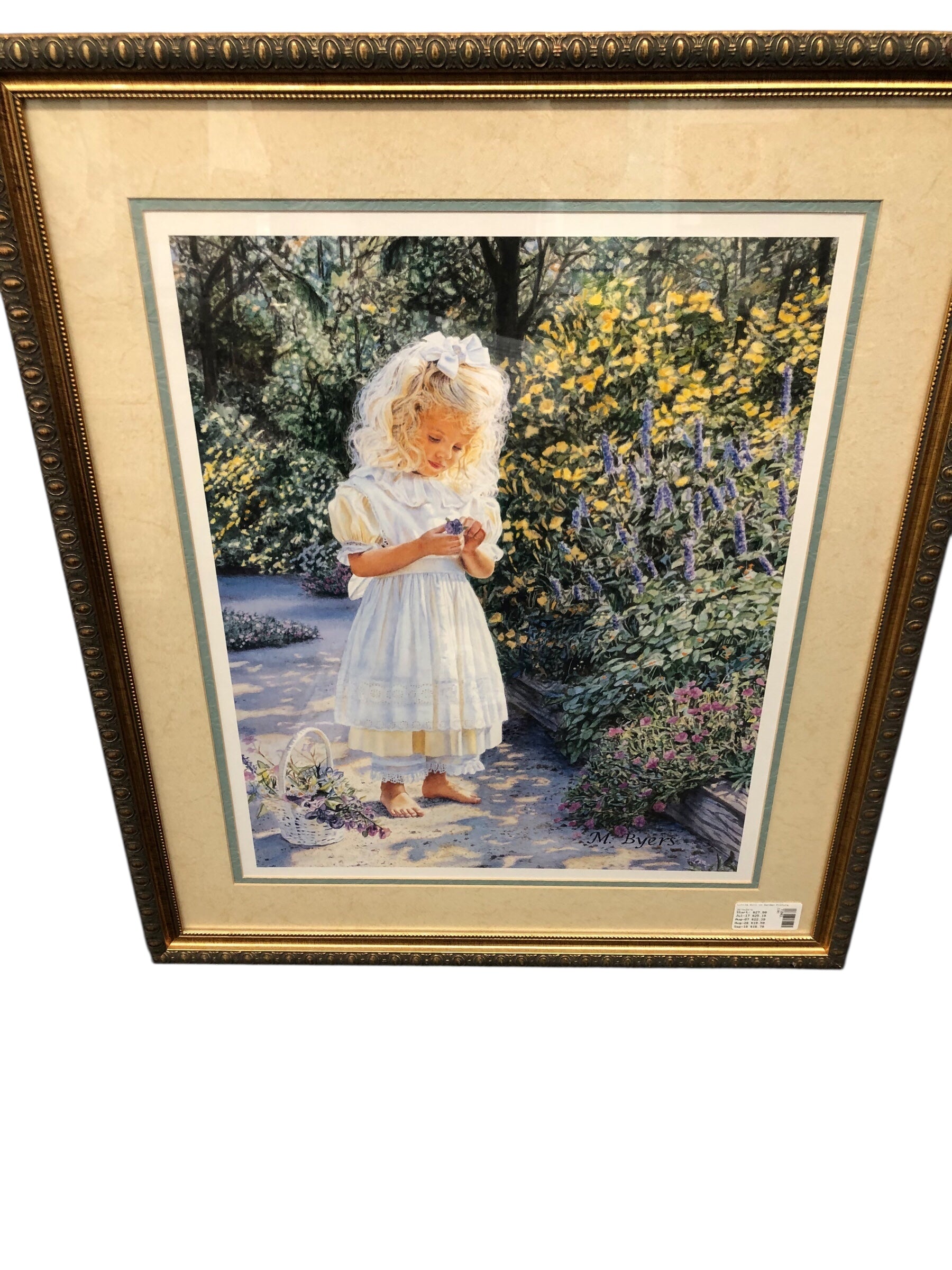 Little Girl in Garden Picture