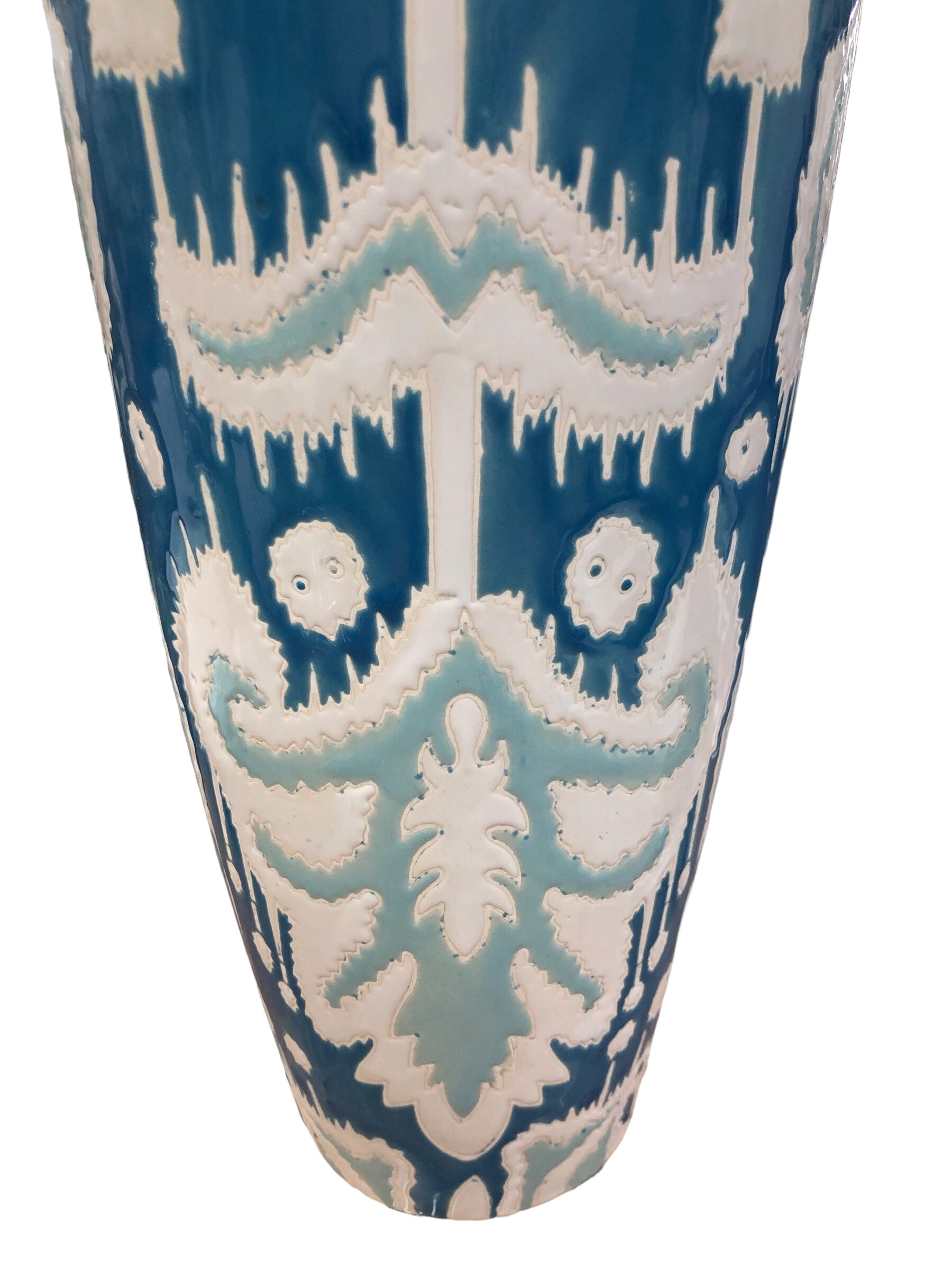 Blue/Turq/White Vase