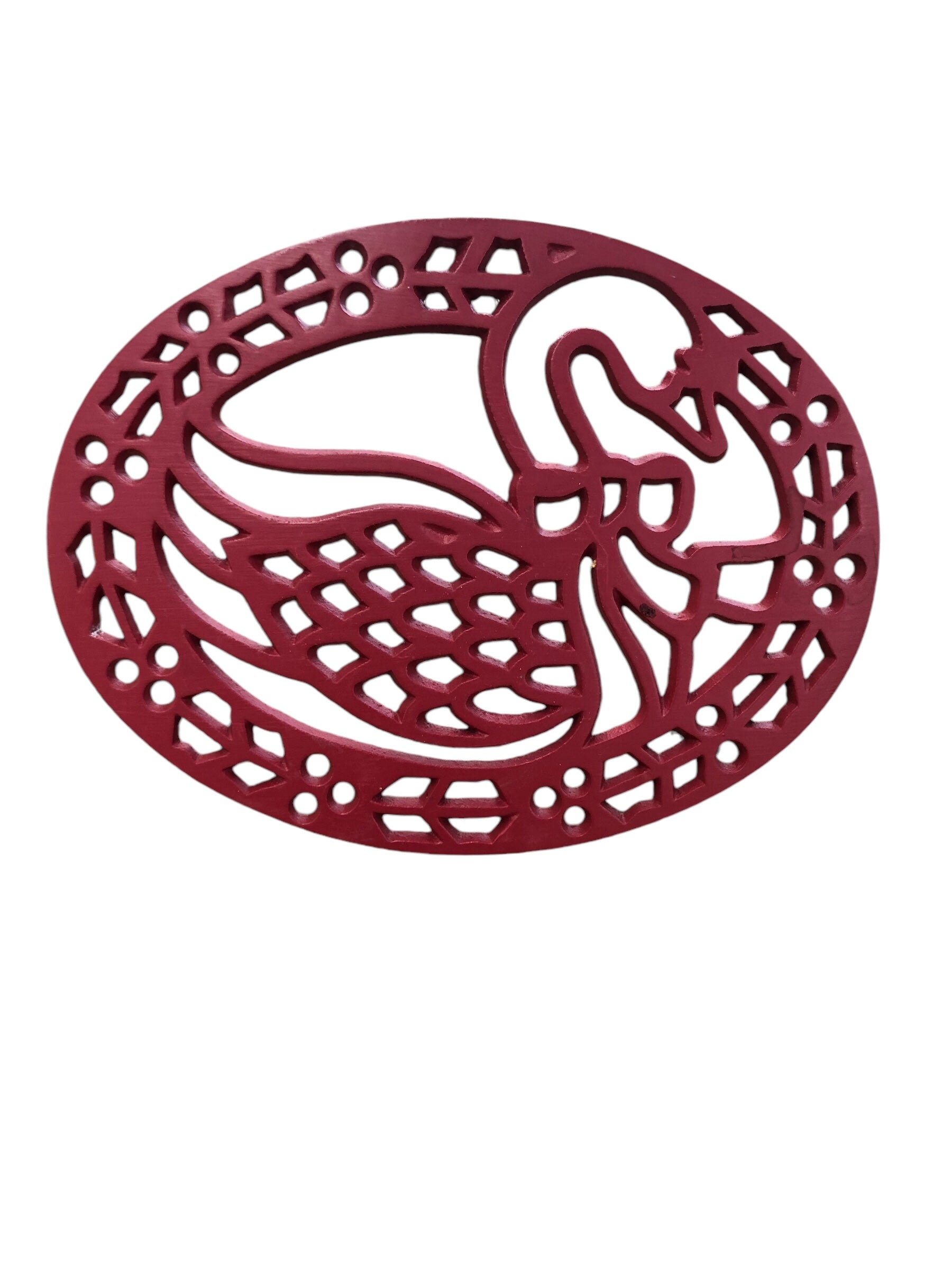 Country Treasures Trivet Red Geese