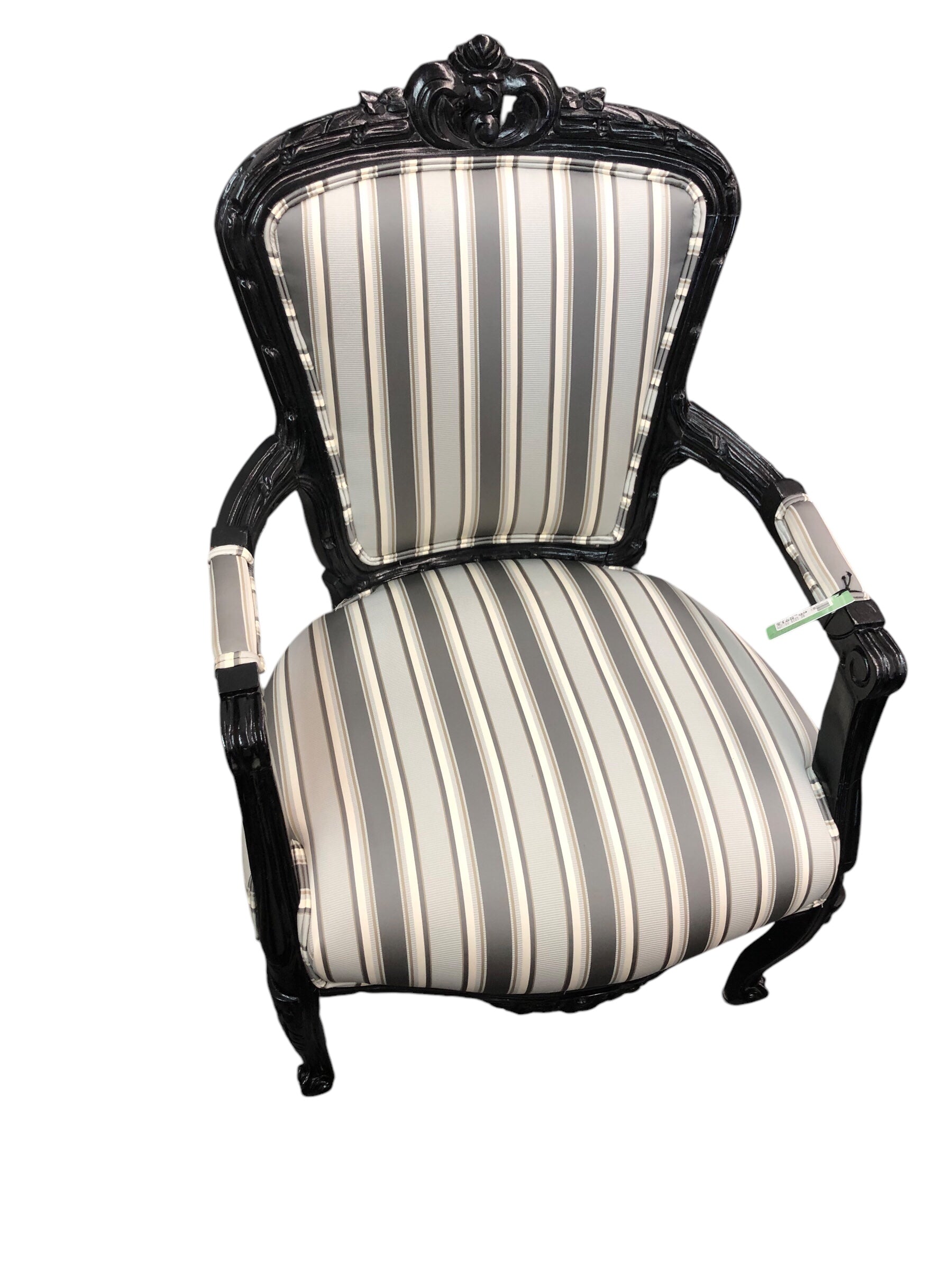 Traditional / black and stripe chair