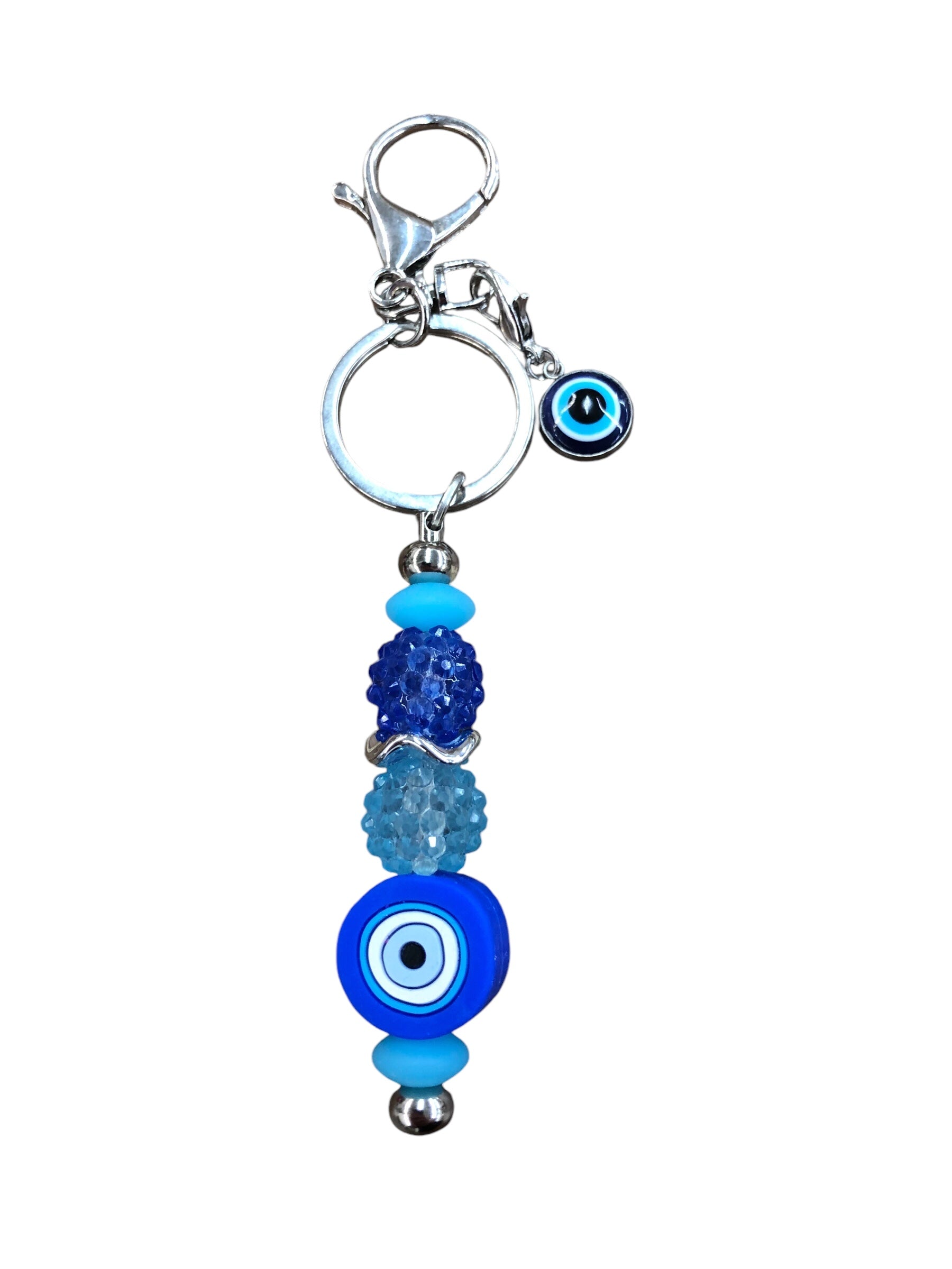 Evil Eye Beadable Keychain