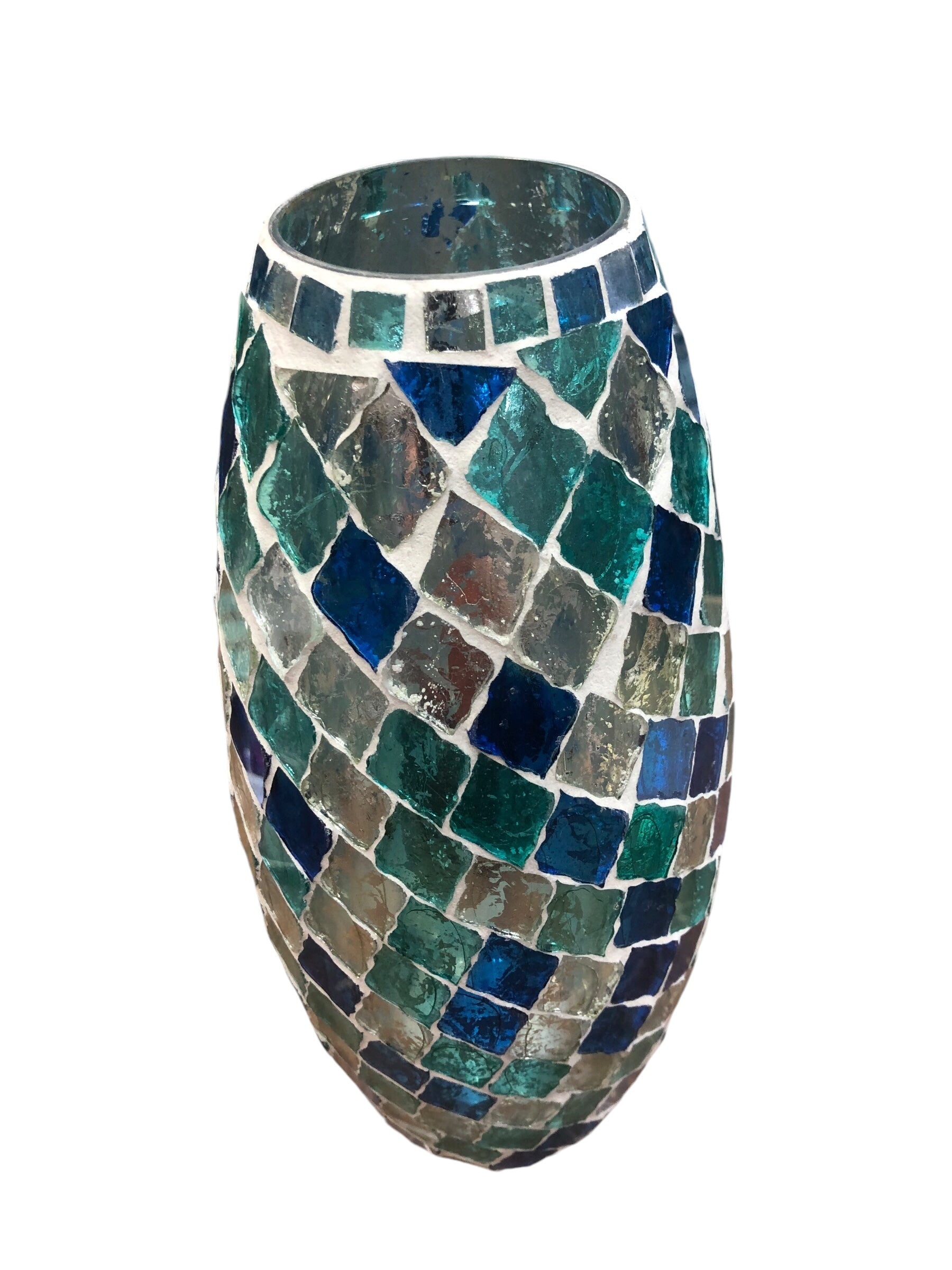 Green/Blue Mosaic Vase