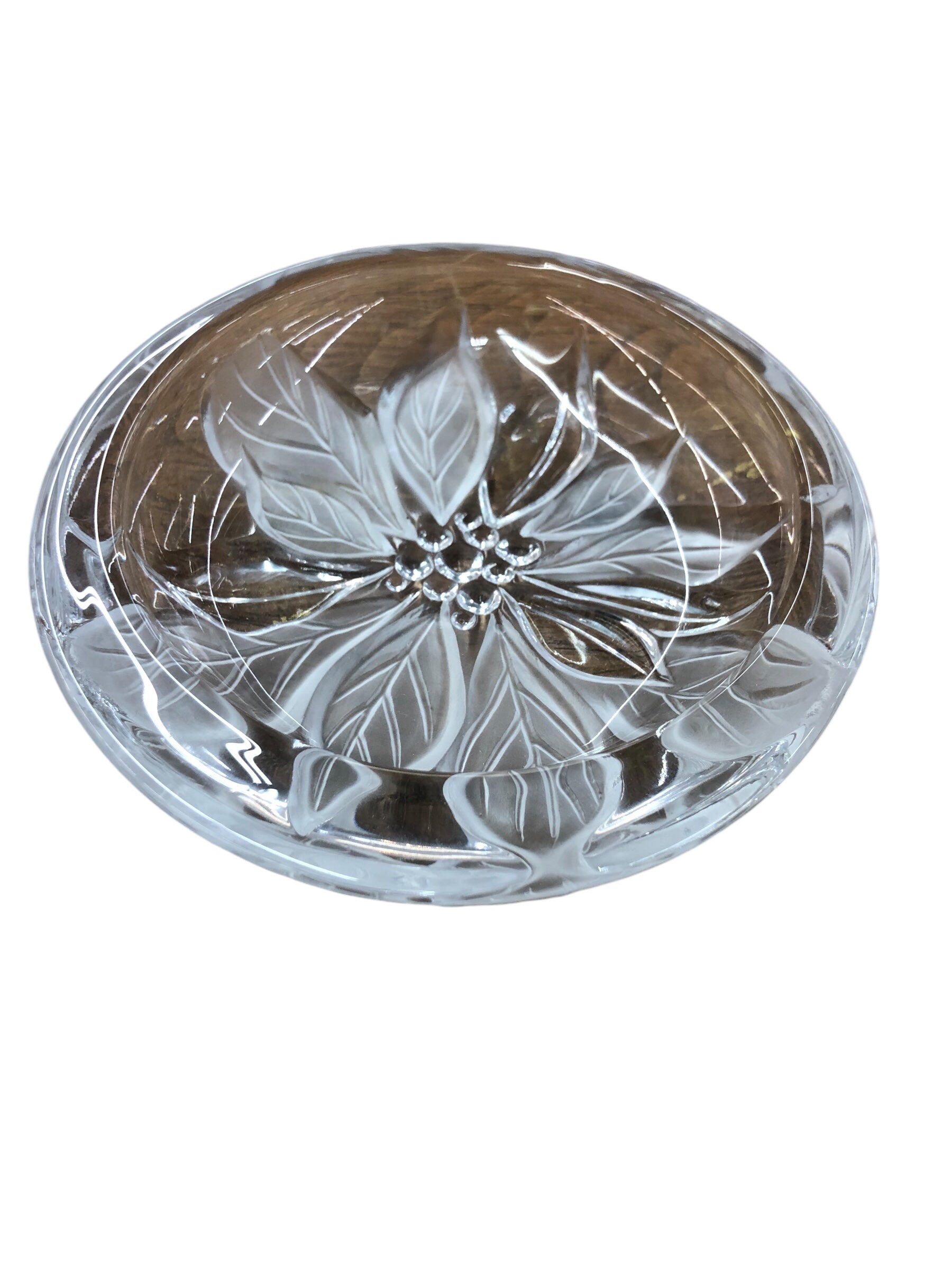 Poinsetita Glass candy dish