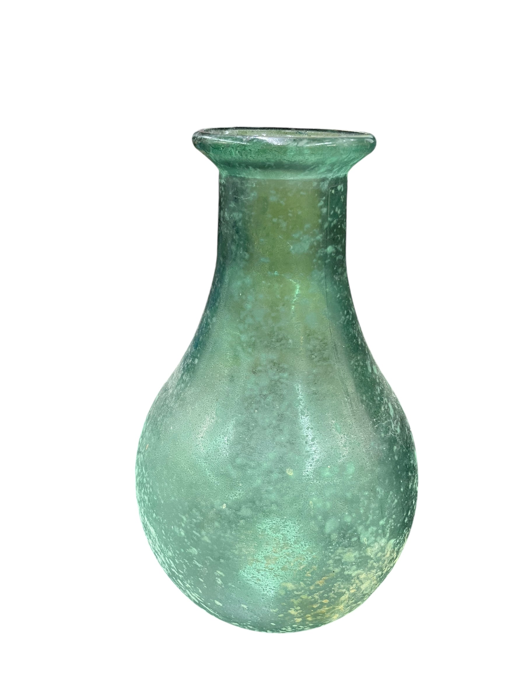 Glazed Green Vase with Neck