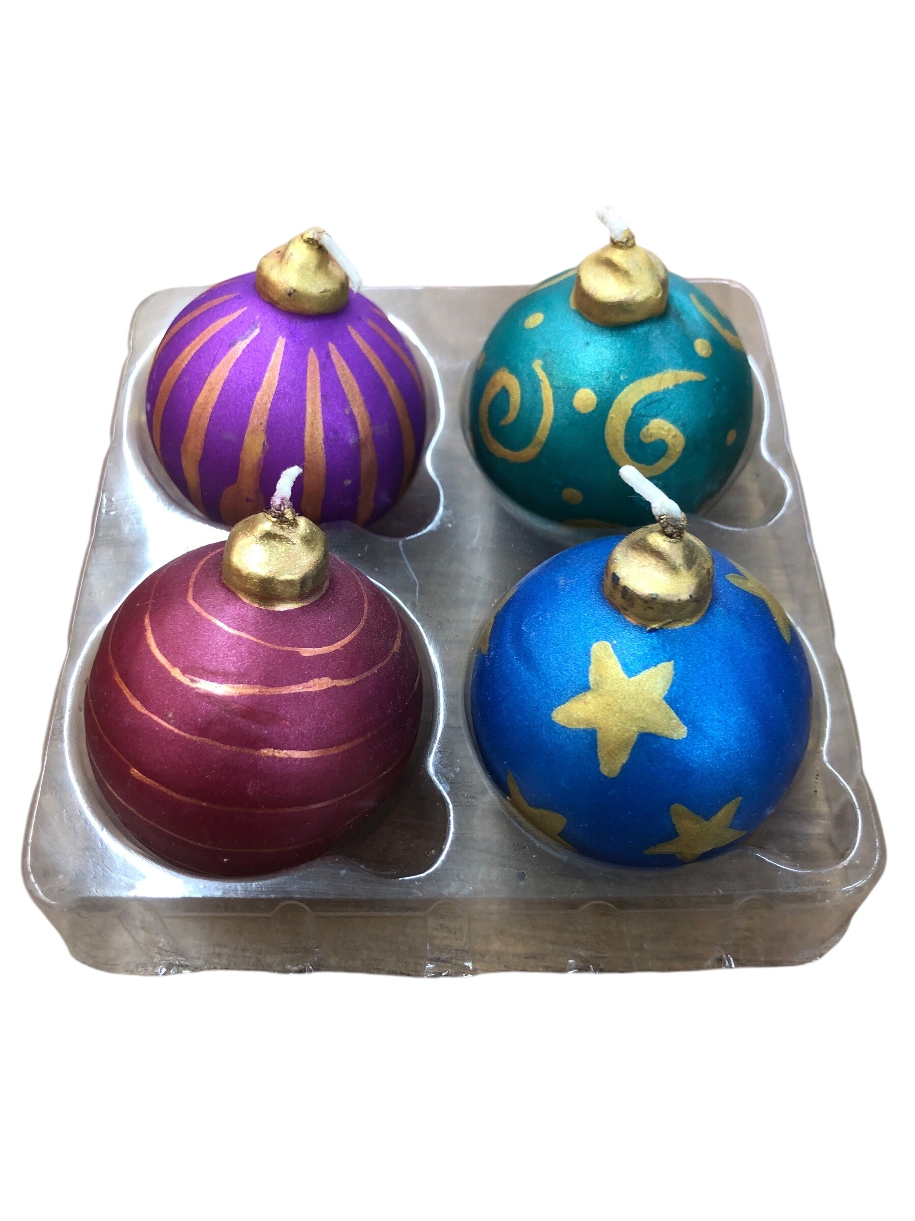 Christmas Ball Candles 4/pc