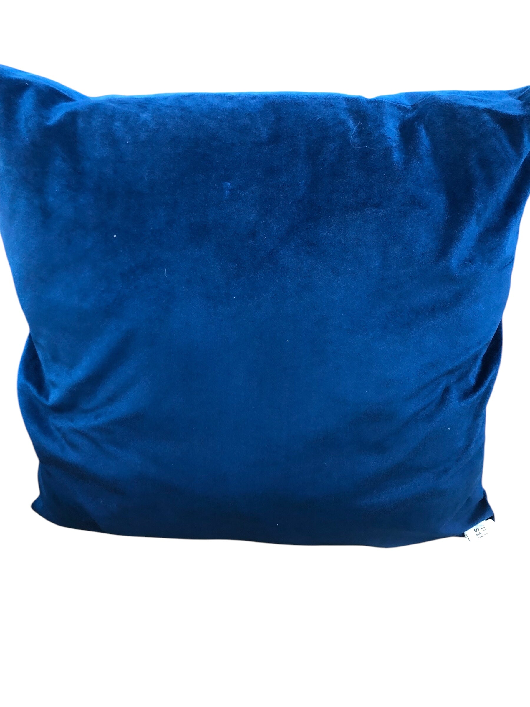 Bright blue accent pillow