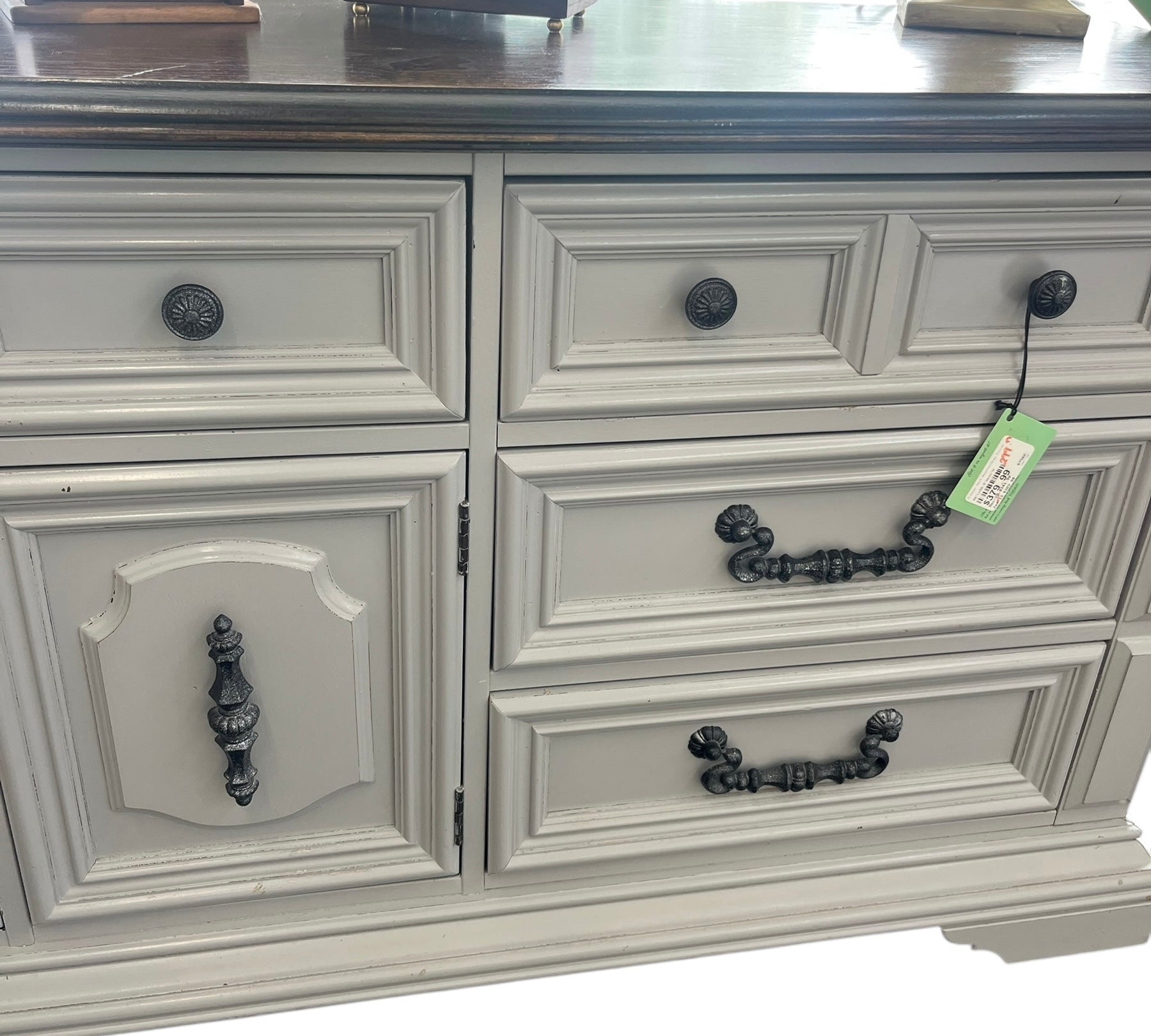 Dresser Dark WoodTop/Grey Finish