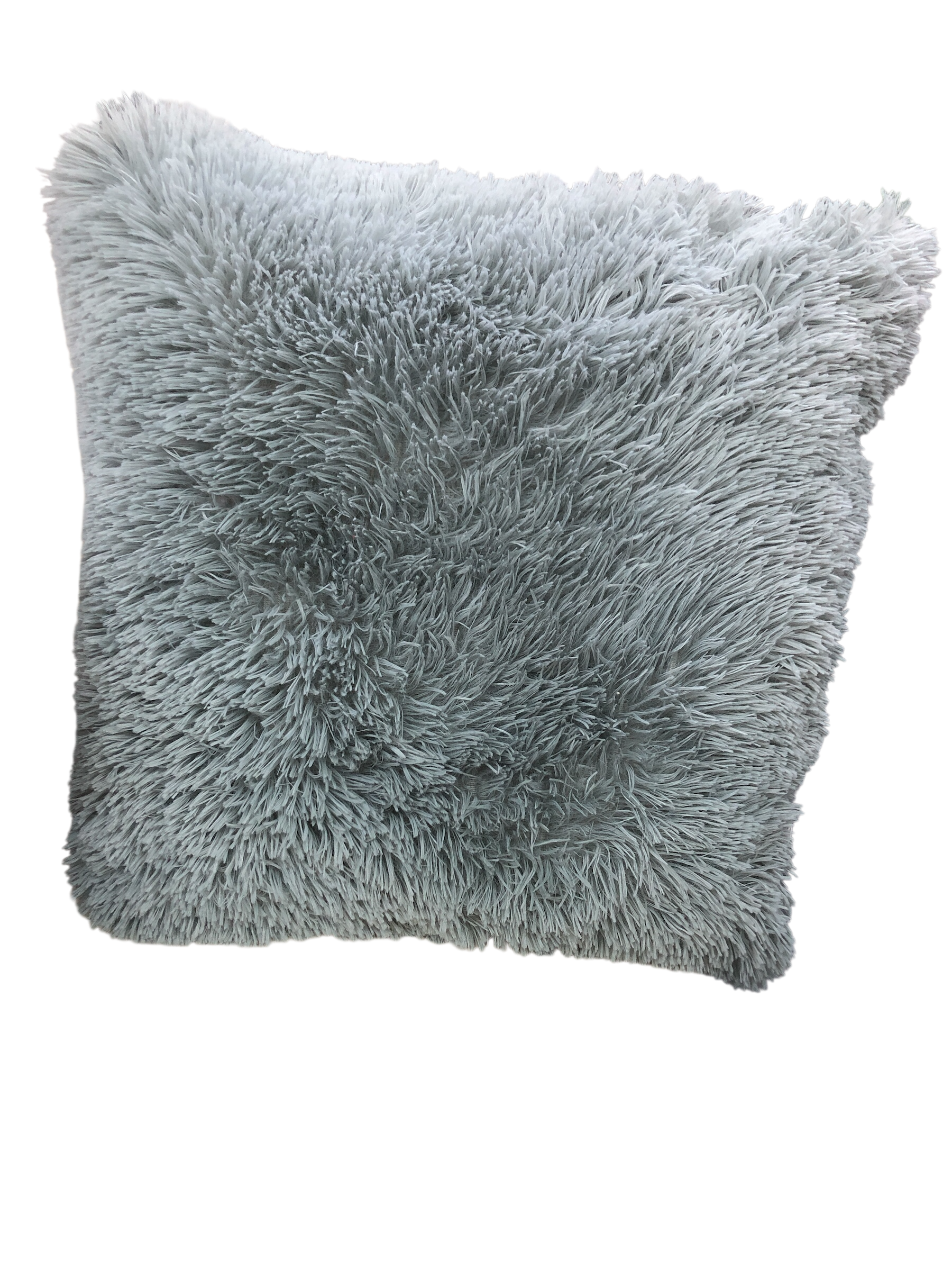 Lt Grey Furry Pillow