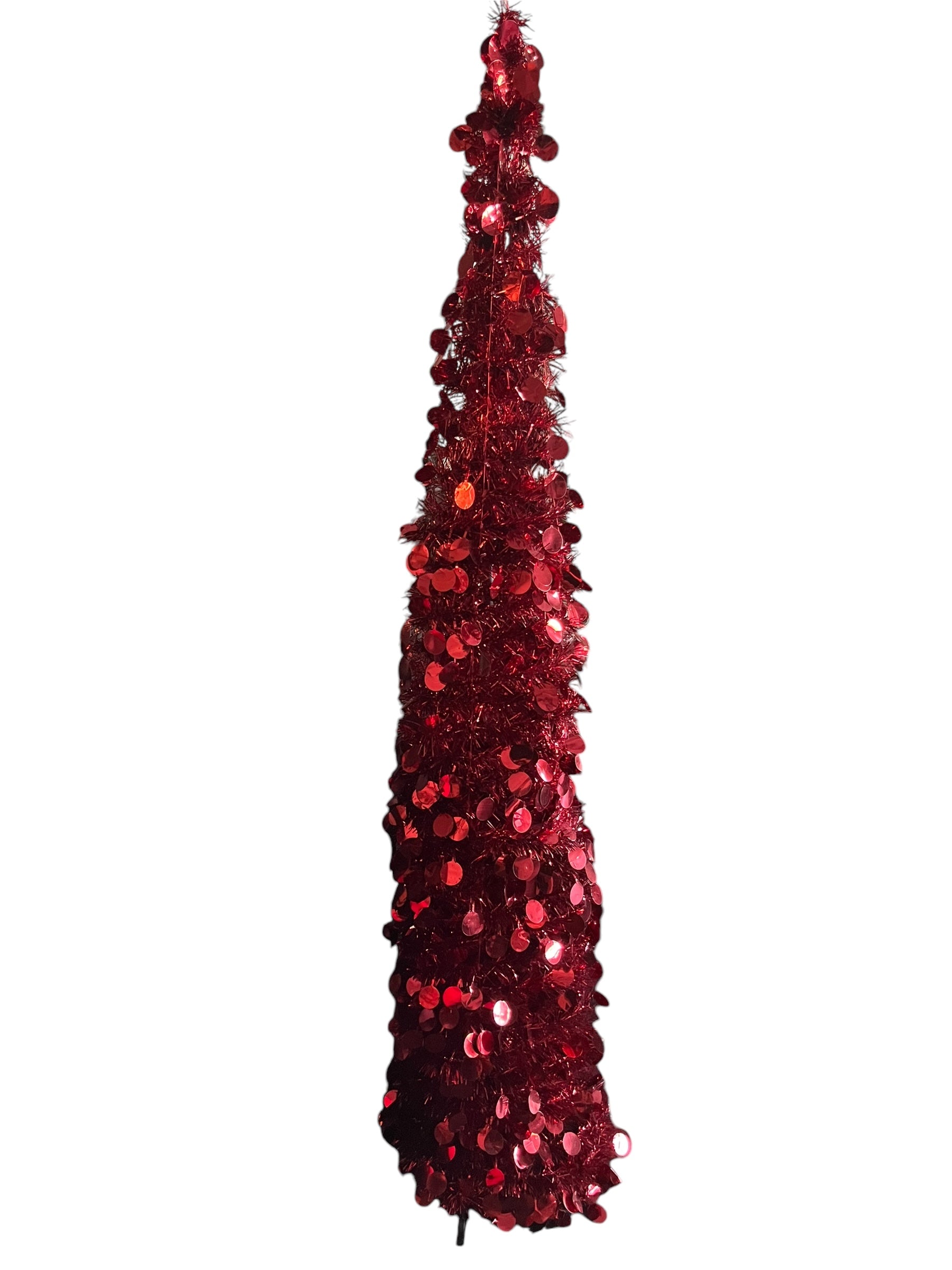 Red Tinsel Tree