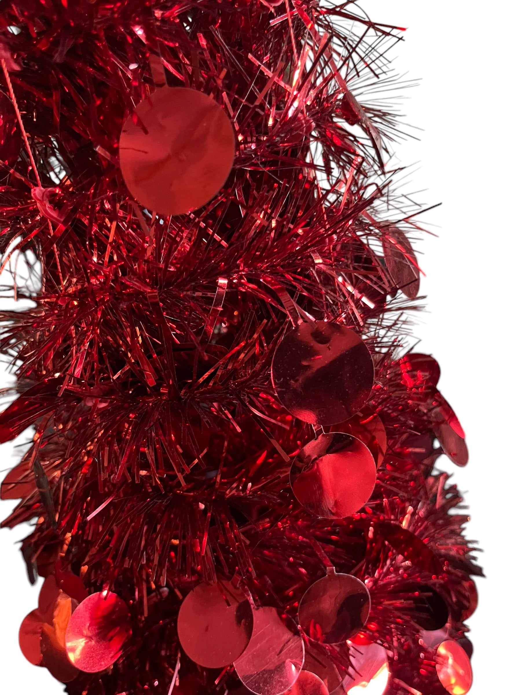 Red Tinsel Tree