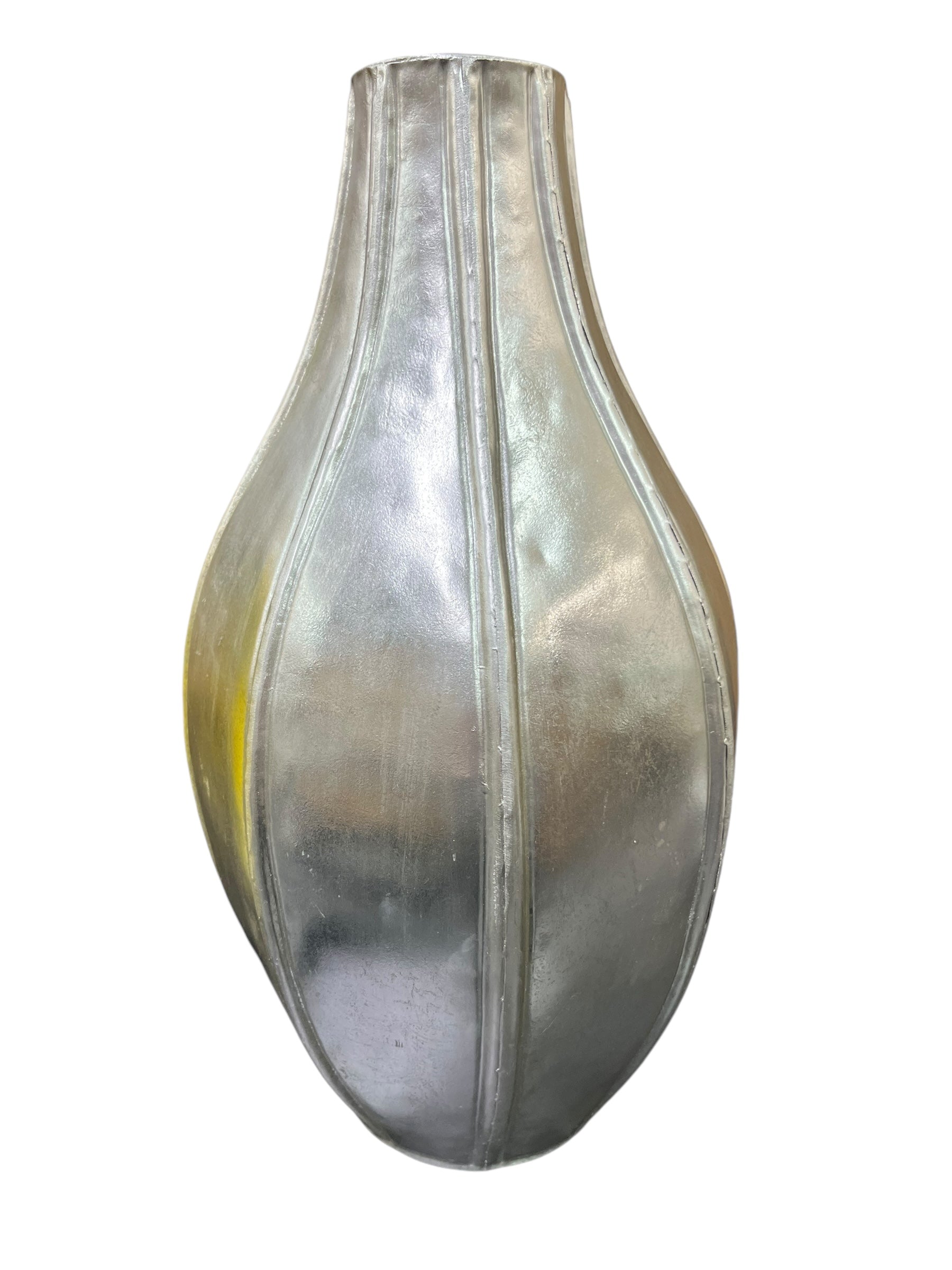 Silver Metal Tall Vase