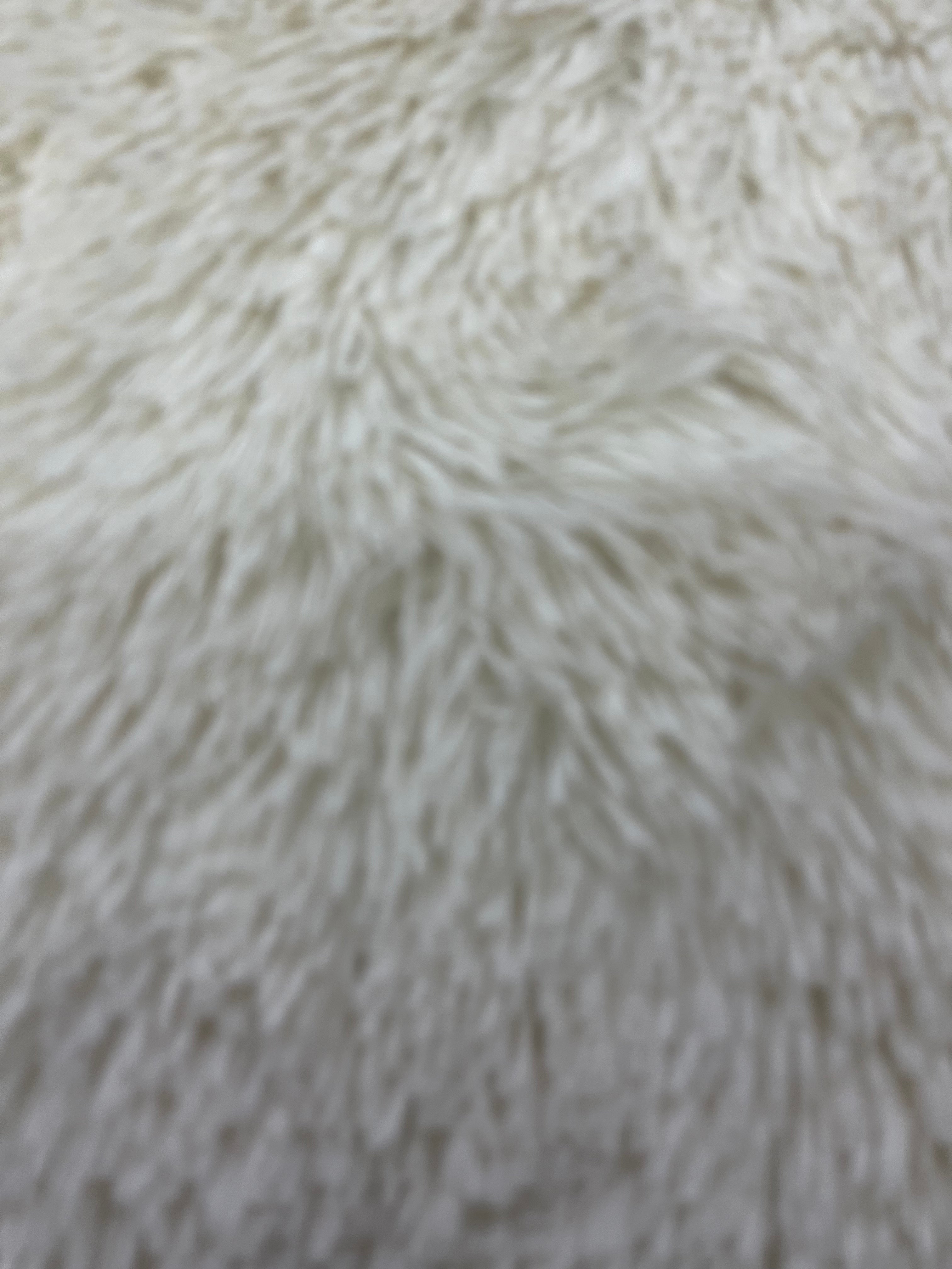 Off White Faux Fur Pillow