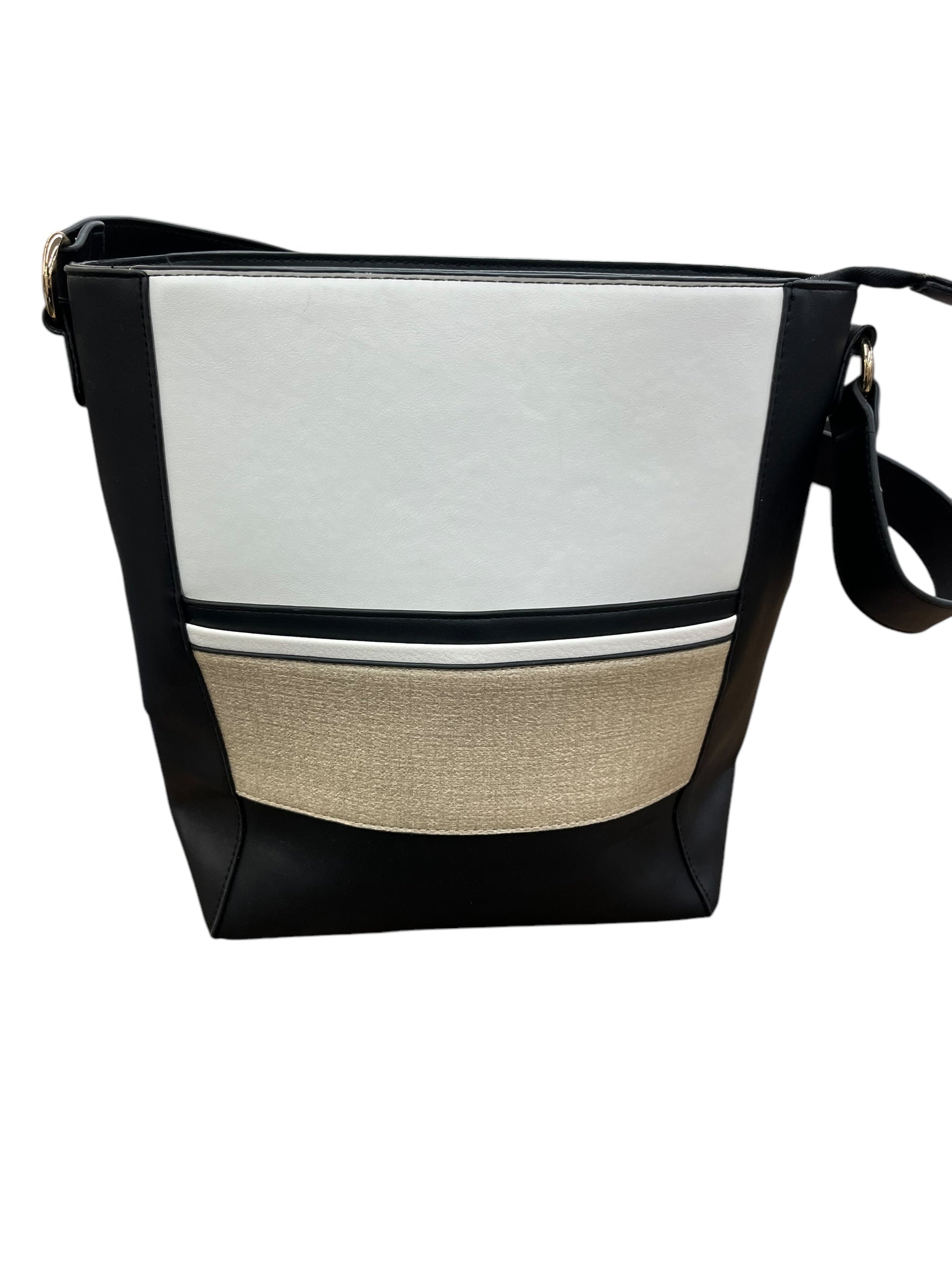 Black/White/Beige Tote