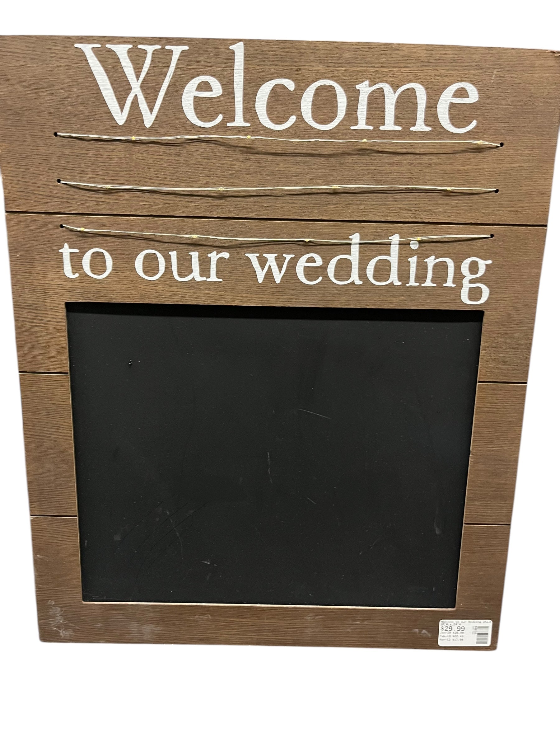 Welcome to our Wedding Chalkboard/Sign