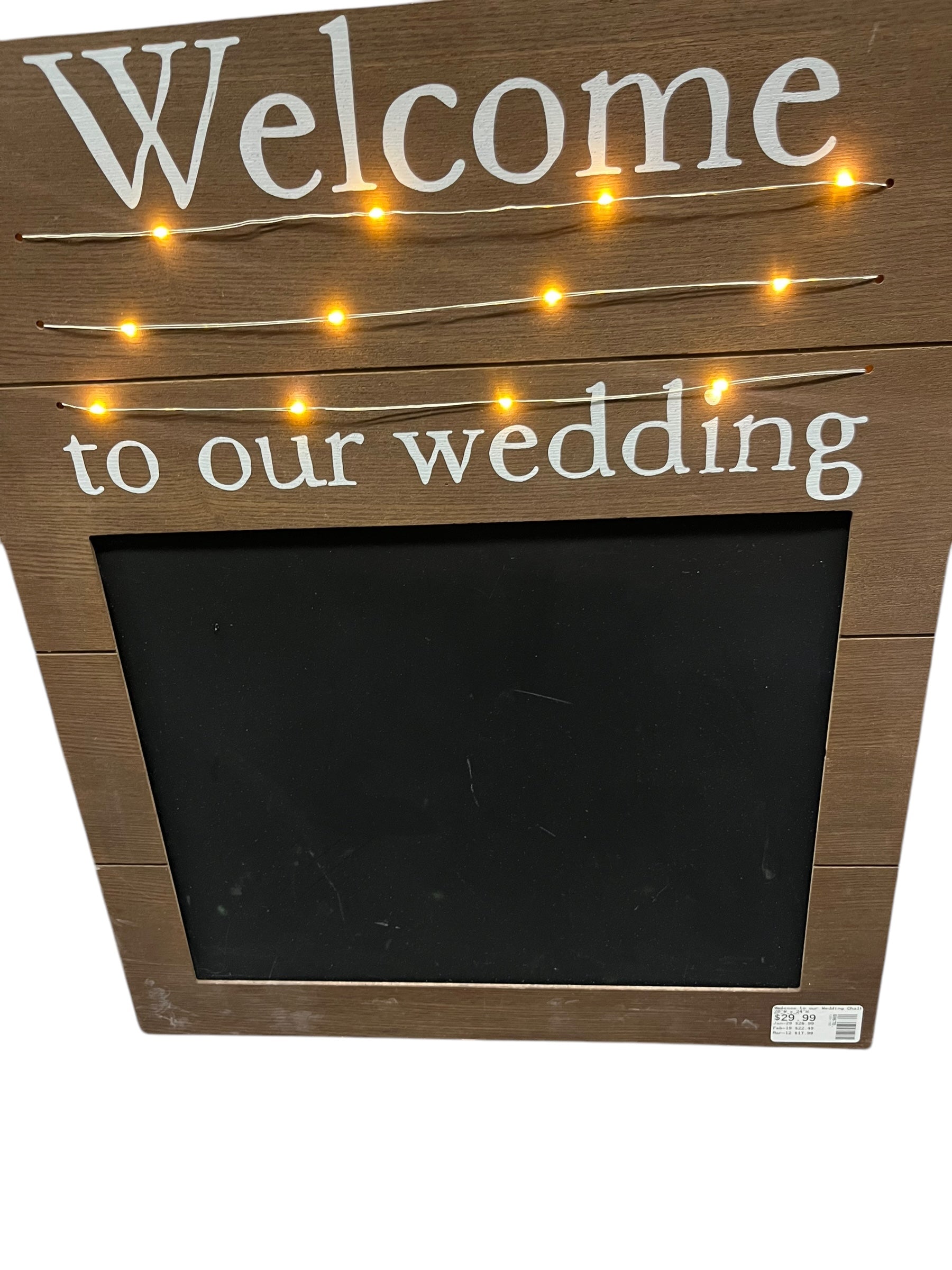 Welcome to our Wedding Chalkboard/Sign