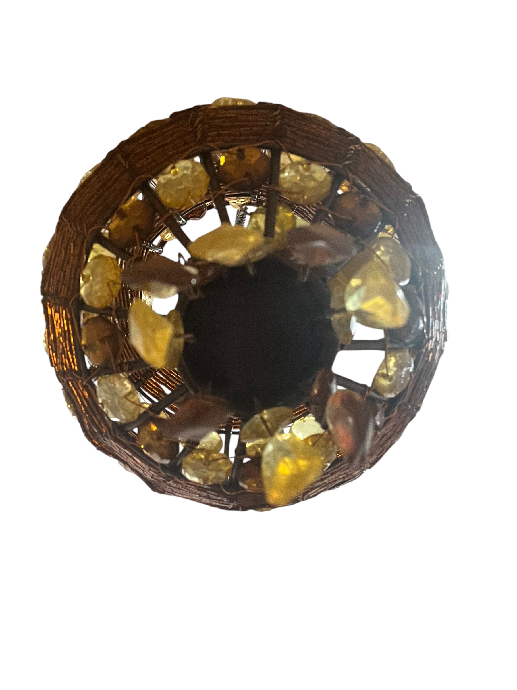 Hanging Lantern/Bronze/amber