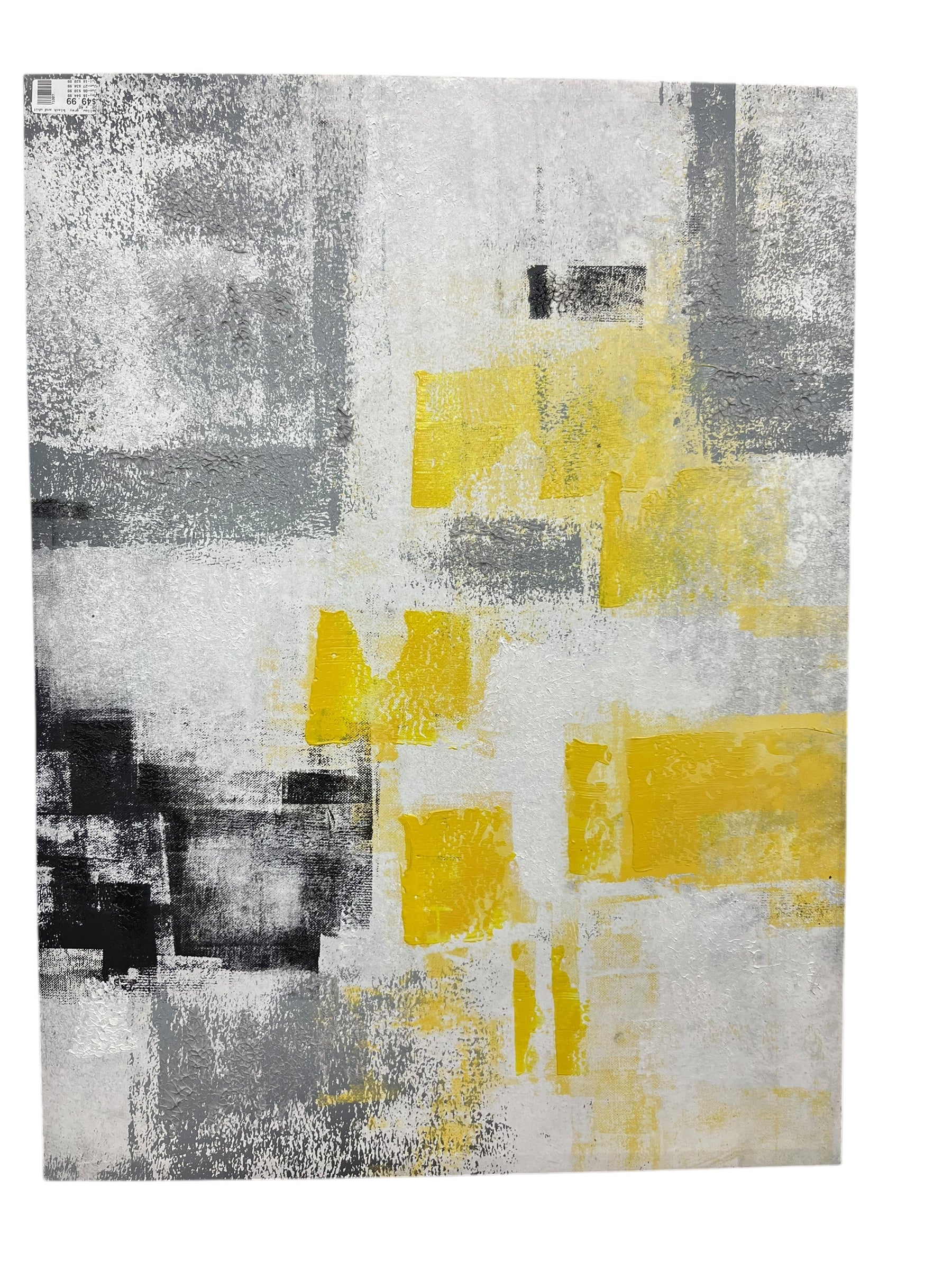 Yellow, grey, black and white Abstract
