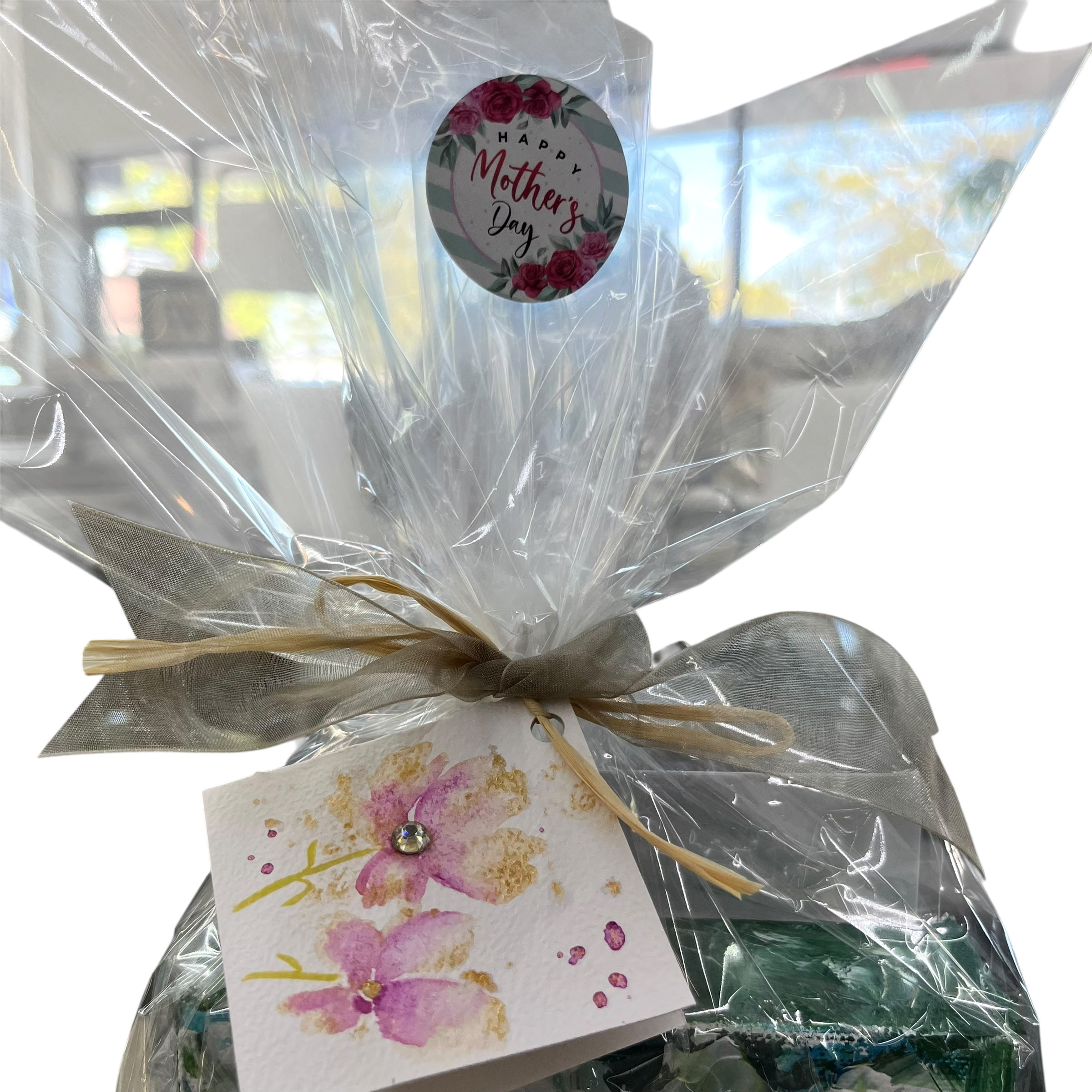 Mothers Day Kit / White Flowers /Green Background