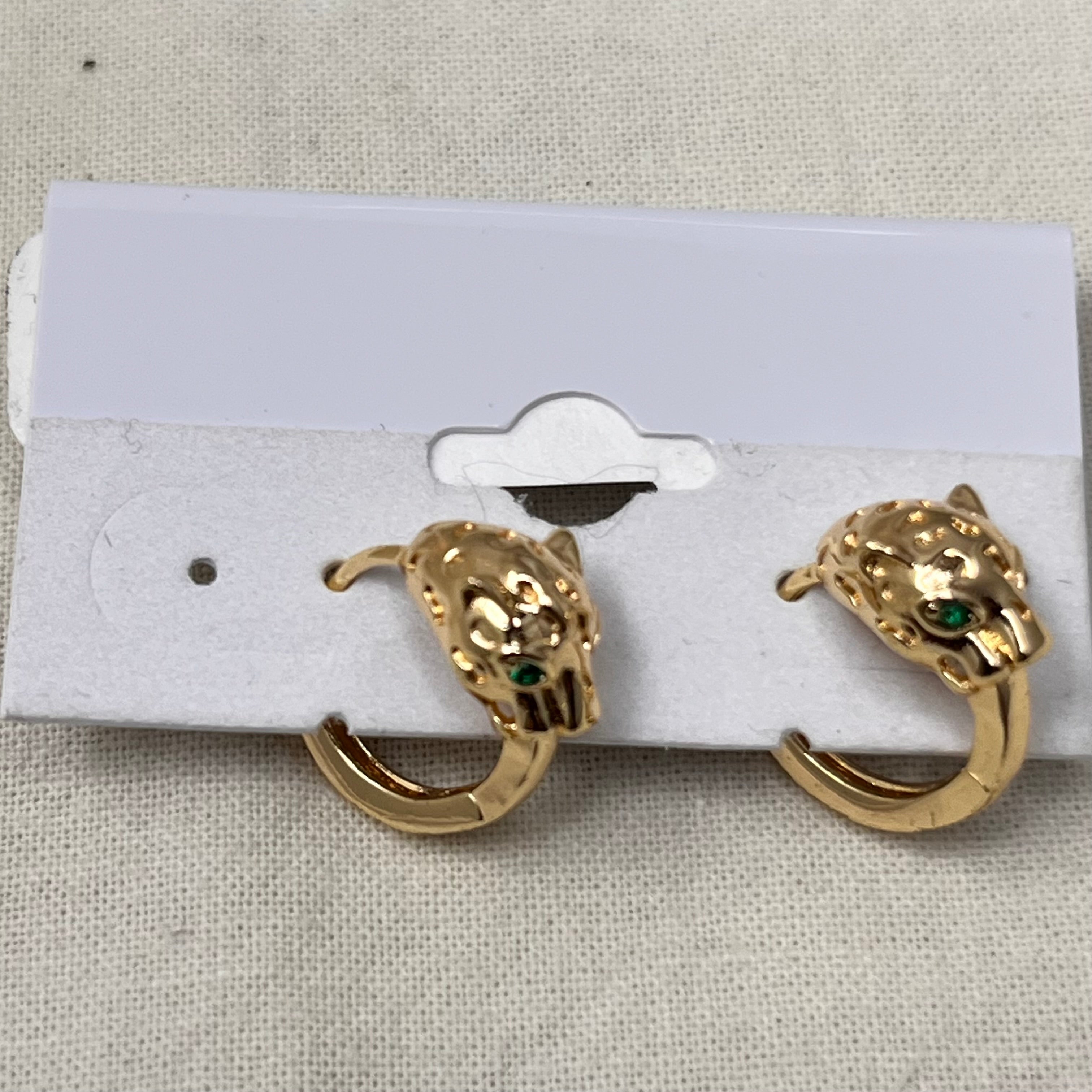 Earrings Panther/Green Eyes