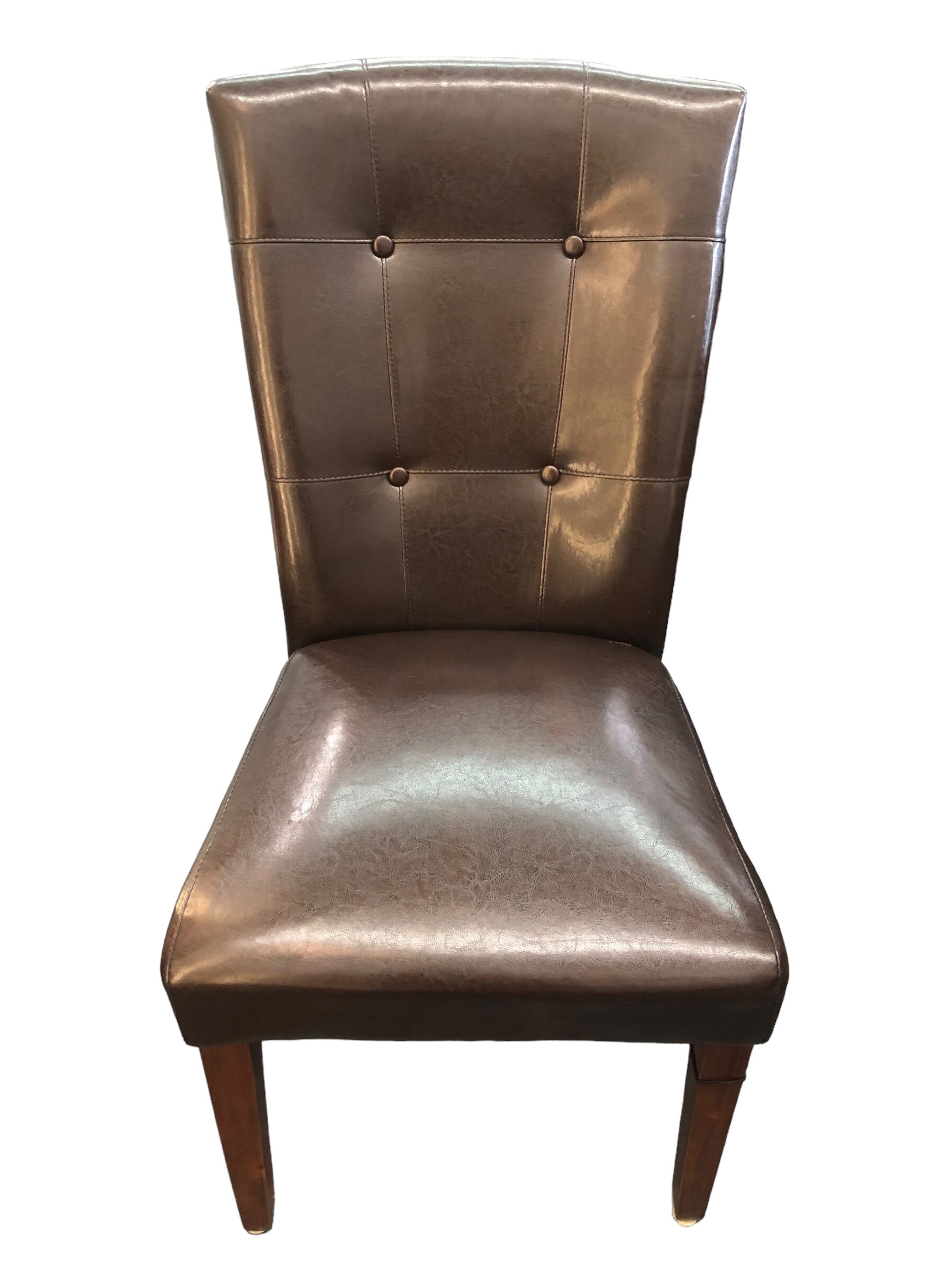 faux brown dining chair