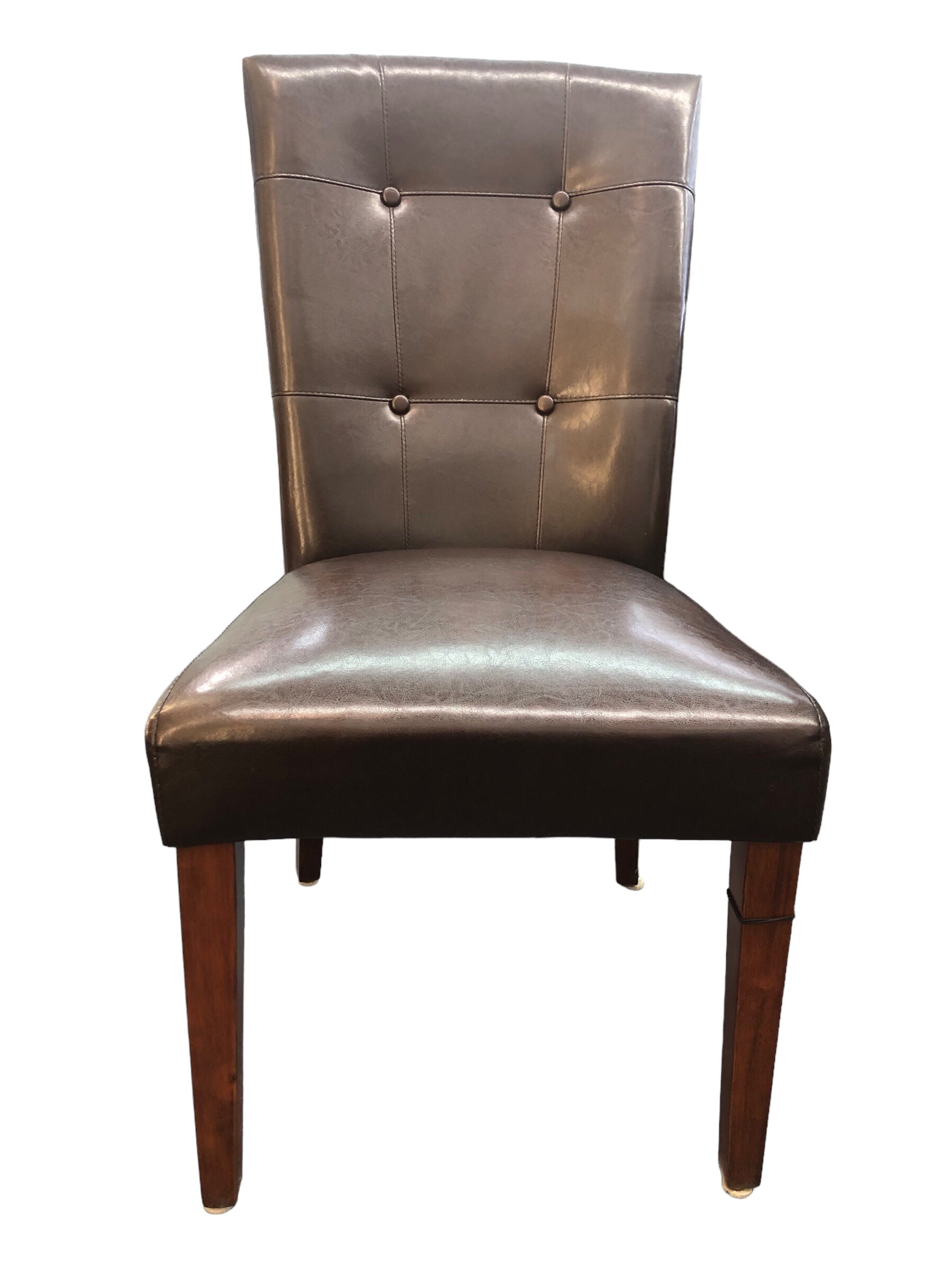 faux brown dining chair