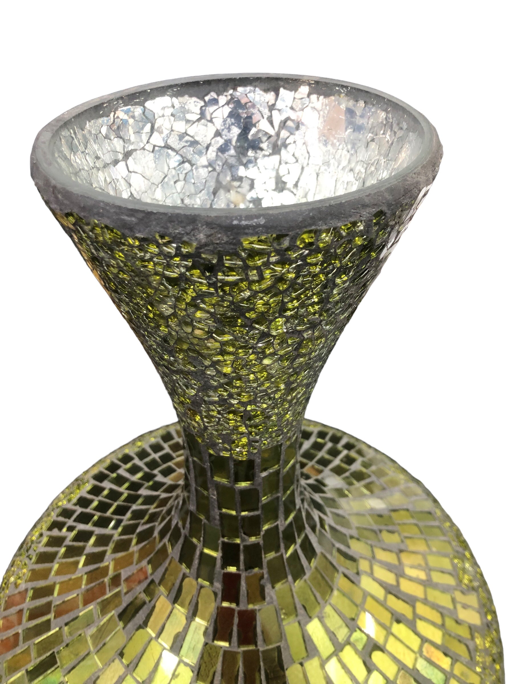 Green Mosaic Genie Vase