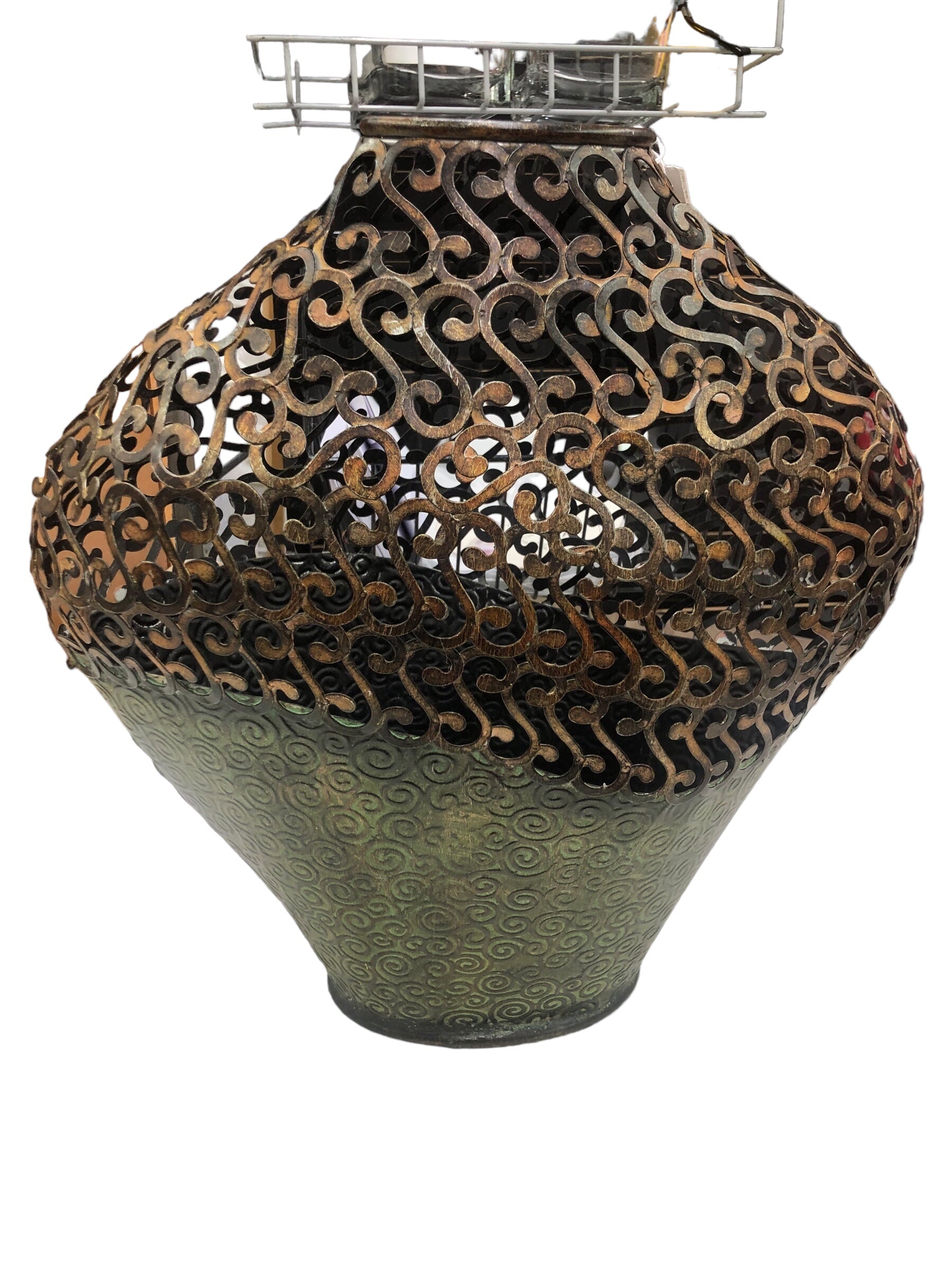 Tin decor vase (earth tone colour)